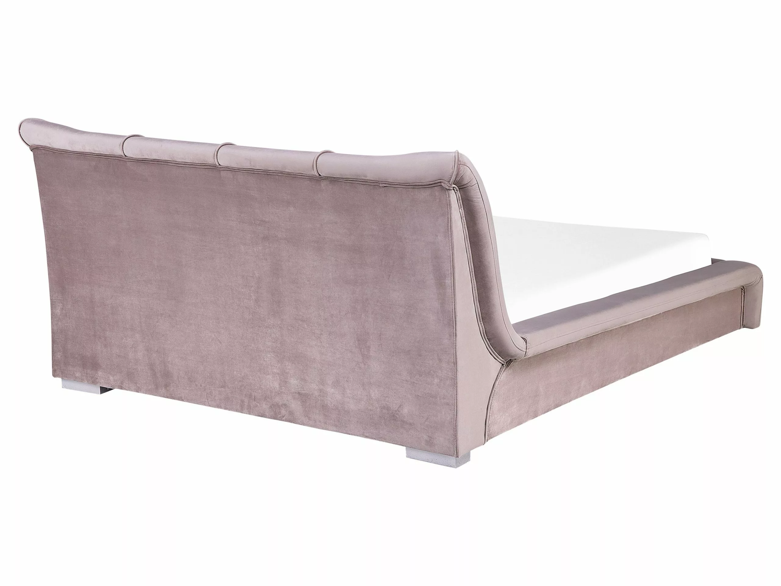 Beliani Waterbed Fluweel Roze 160 X 200 Cm NANTES 7 Beliani Waterbed Fluweel Roze 160 X 200 Cm NANTES - Afbeelding 5