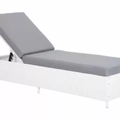 Beliani Ligstoel Rotan Wit TURIN II