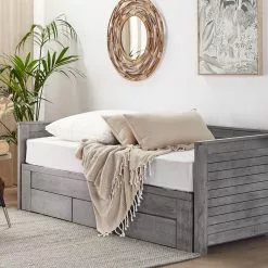 Beliani Bedbank Hout Grijs 90 X 200 Cm CAHORS -Exporteren Stoelen Winkel undef src sa picid 742468 type color image scaled