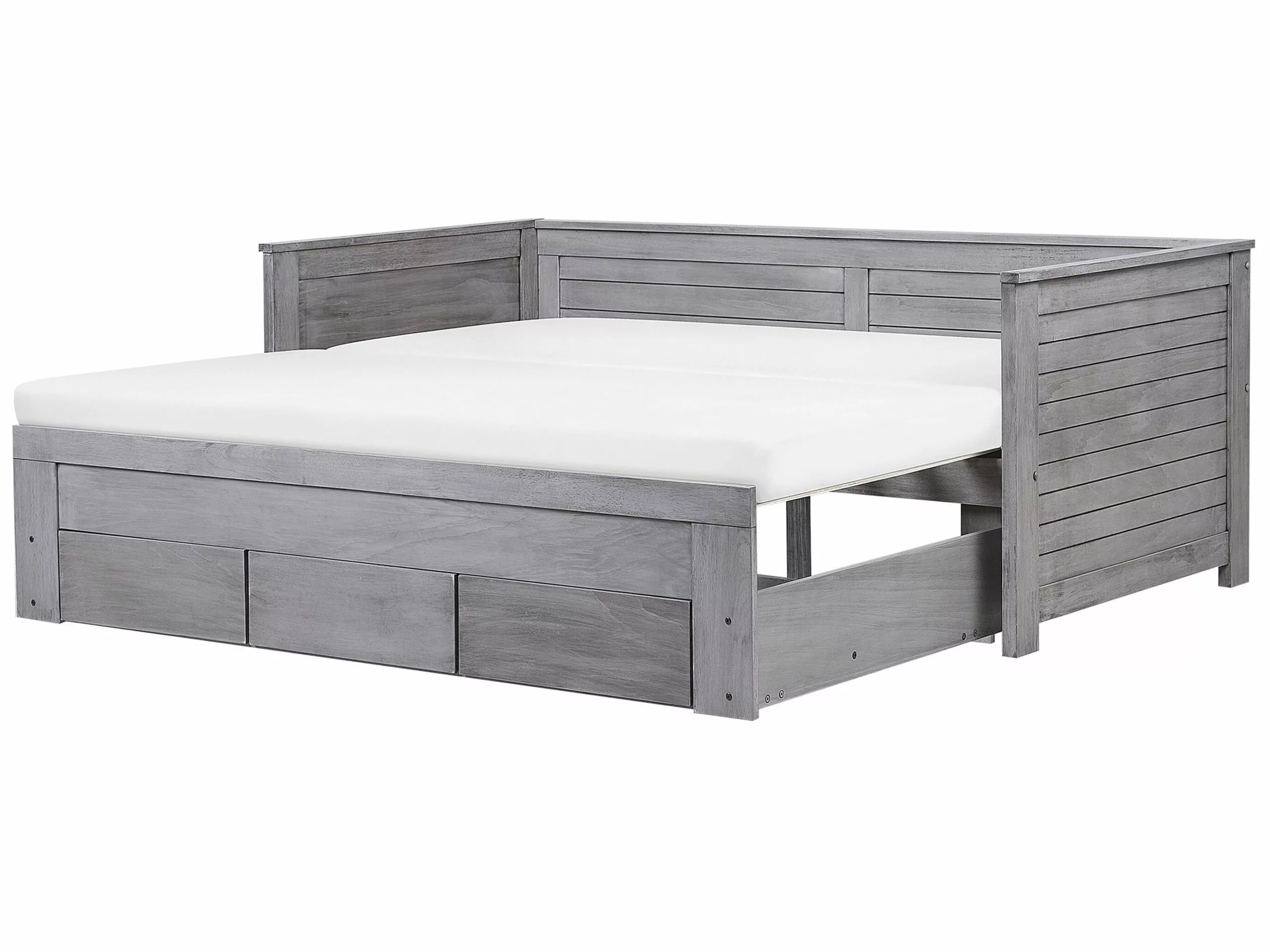 Beliani Bedbank Hout Grijs 90 X 200 Cm CAHORS