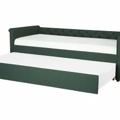 Beliani Bedbank Stof Donkergroen 90 X 200 Cm LIBOURNE