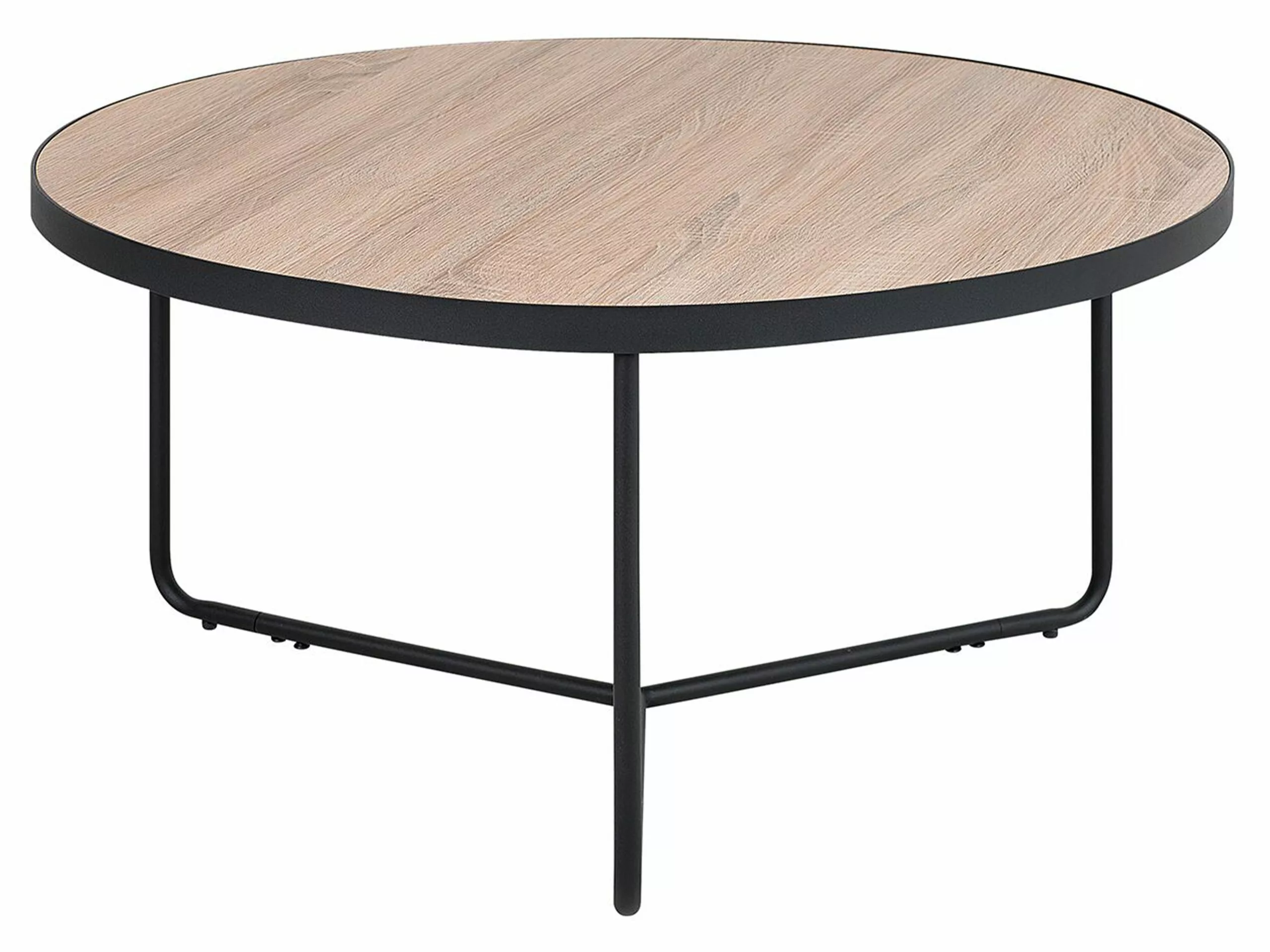 Beliani Salontafel Set Van 3 Lichtbruin/zwart MELODY - Afbeelding 9