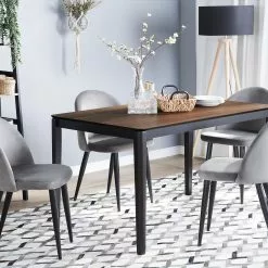 Beliani Eetkamerstoel Set Van 2 Fluweel Grijs VISALIA -Exporteren Stoelen Winkel undef src sa picid 744295 type color image scaled