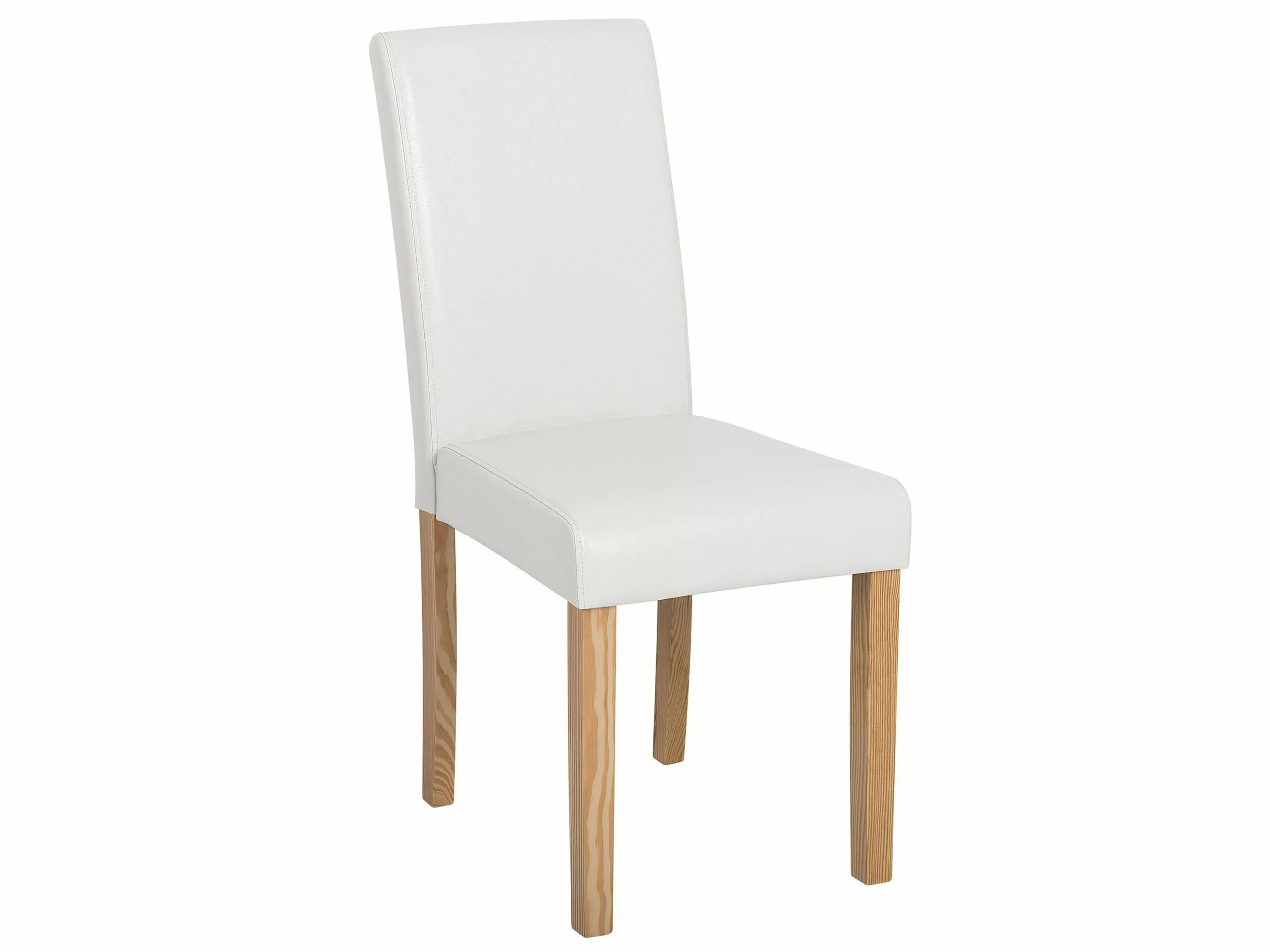 Beliani Eetkamerstoel Set Van 2 Kunstleer Wit BROADWAY - Afbeelding 3