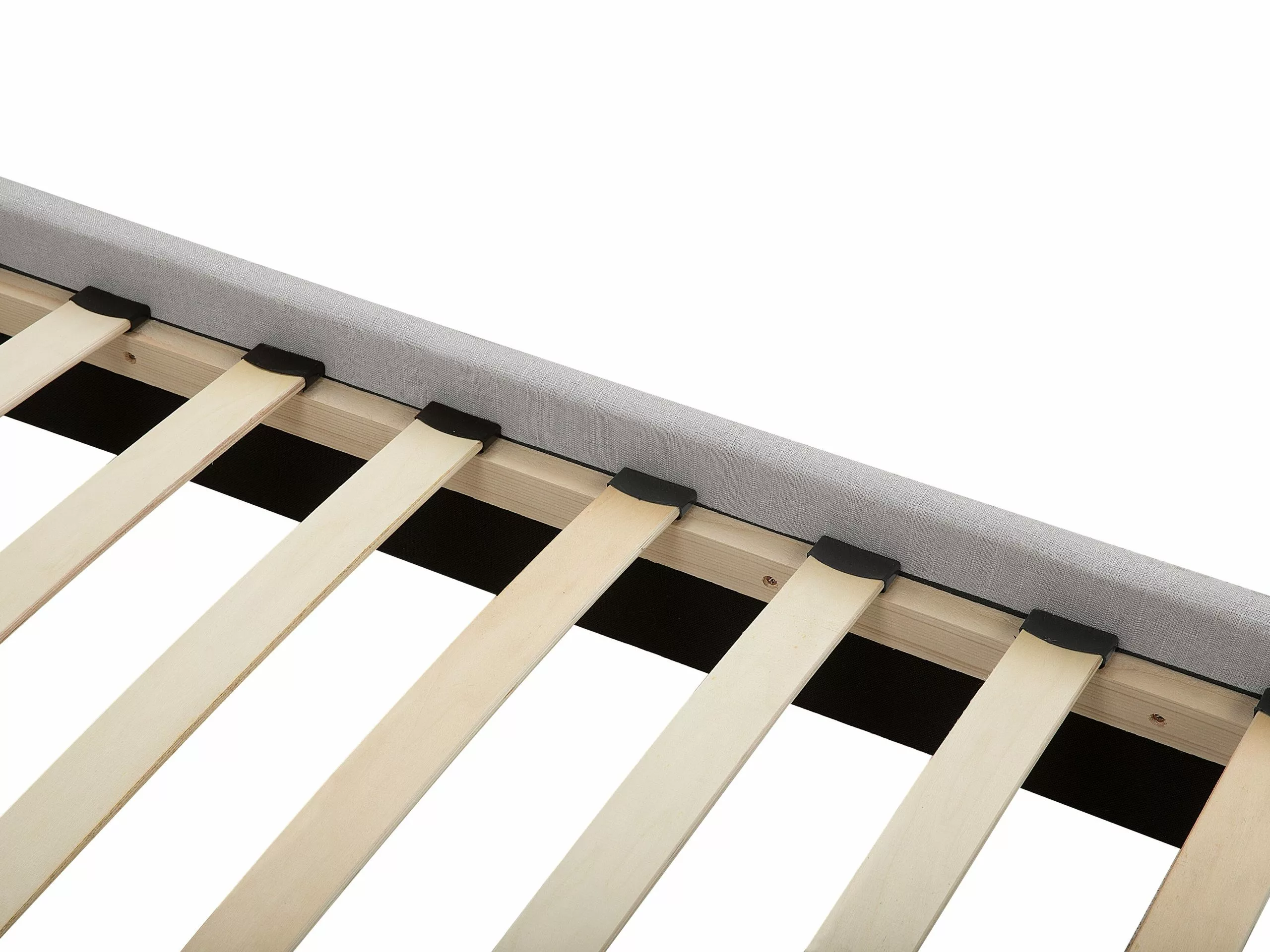 Beliani Bed Stof Lichtgrijs In Diverse Formaten LA ROCHELLE - Afbeelding 6