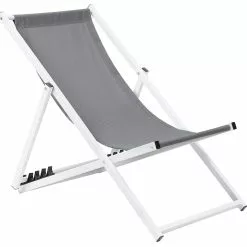 Beliani Ligstoel Grijs/wit LOCRI -Exporteren Stoelen Winkel undef src sa picid 745451 type whitesh image scaled