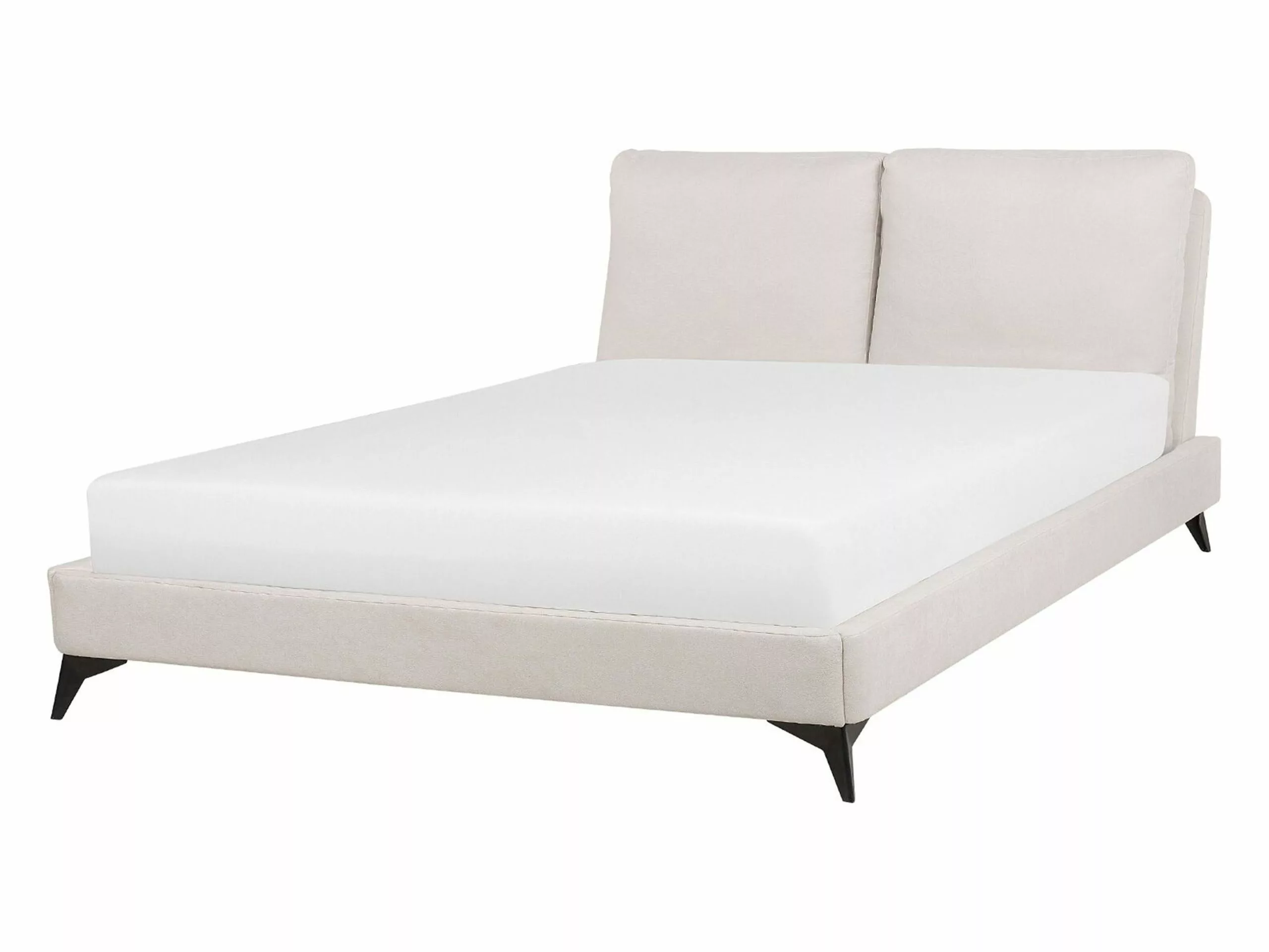 Beliani Bed Chenille Beige In Diverse Formaten MELLE 3 Beliani Bed Chenille Beige In Diverse Formaten MELLE