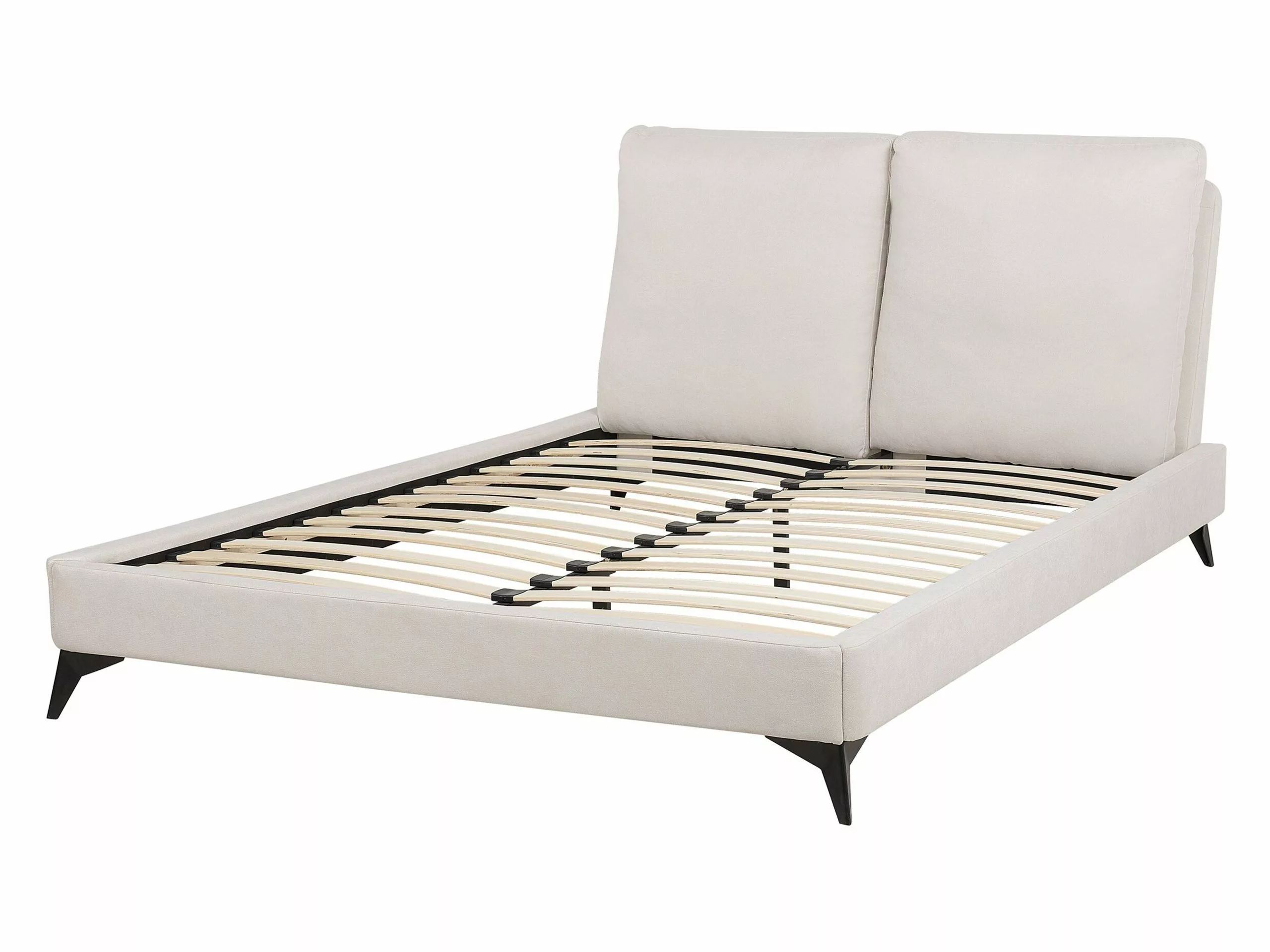 Beliani Bed Chenille Beige In Diverse Formaten MELLE 6 Beliani Bed Chenille Beige In Diverse Formaten MELLE - Afbeelding 4