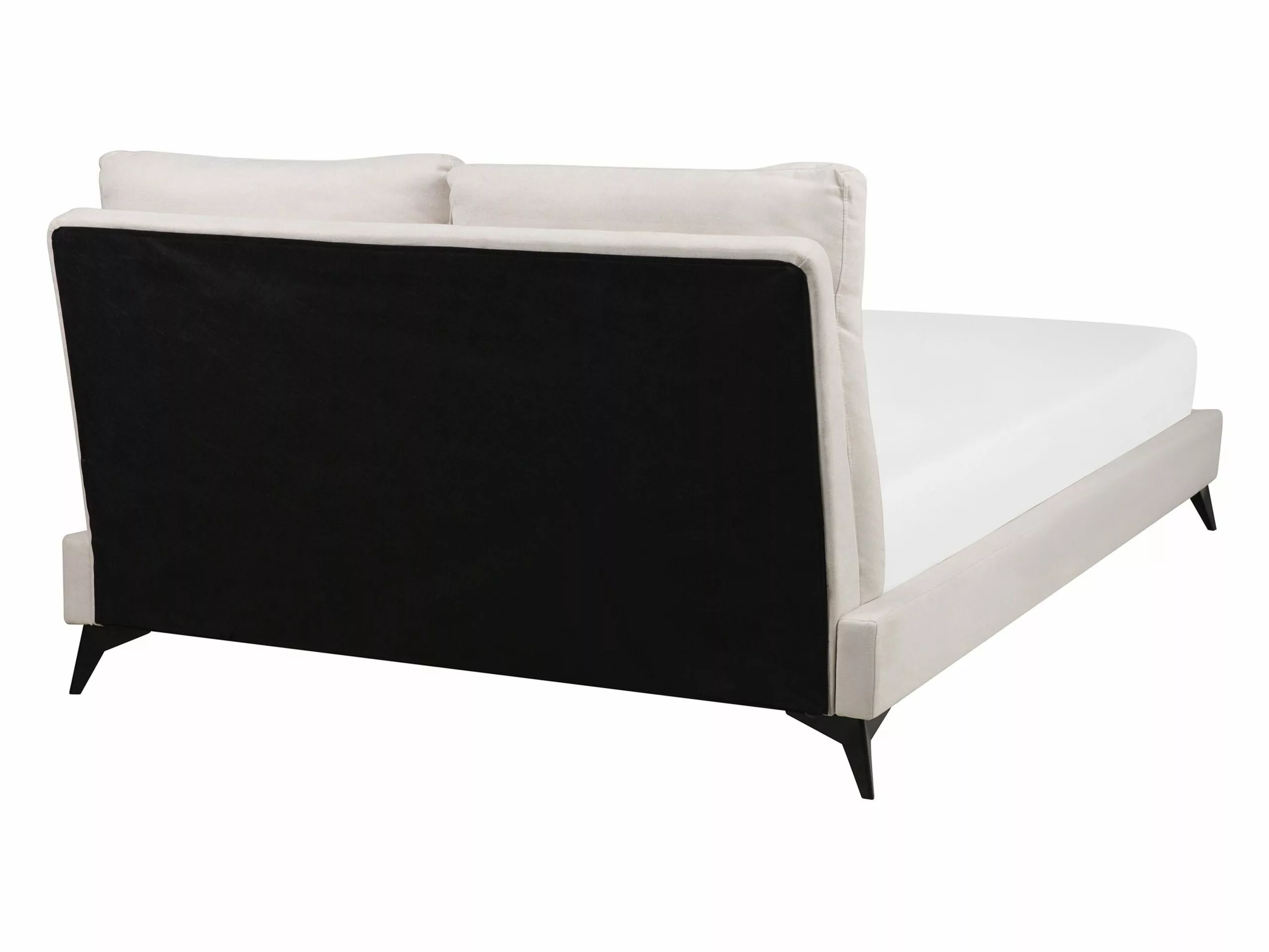 Beliani Bed Chenille Beige In Diverse Formaten MELLE 7 Beliani Bed Chenille Beige In Diverse Formaten MELLE - Afbeelding 5