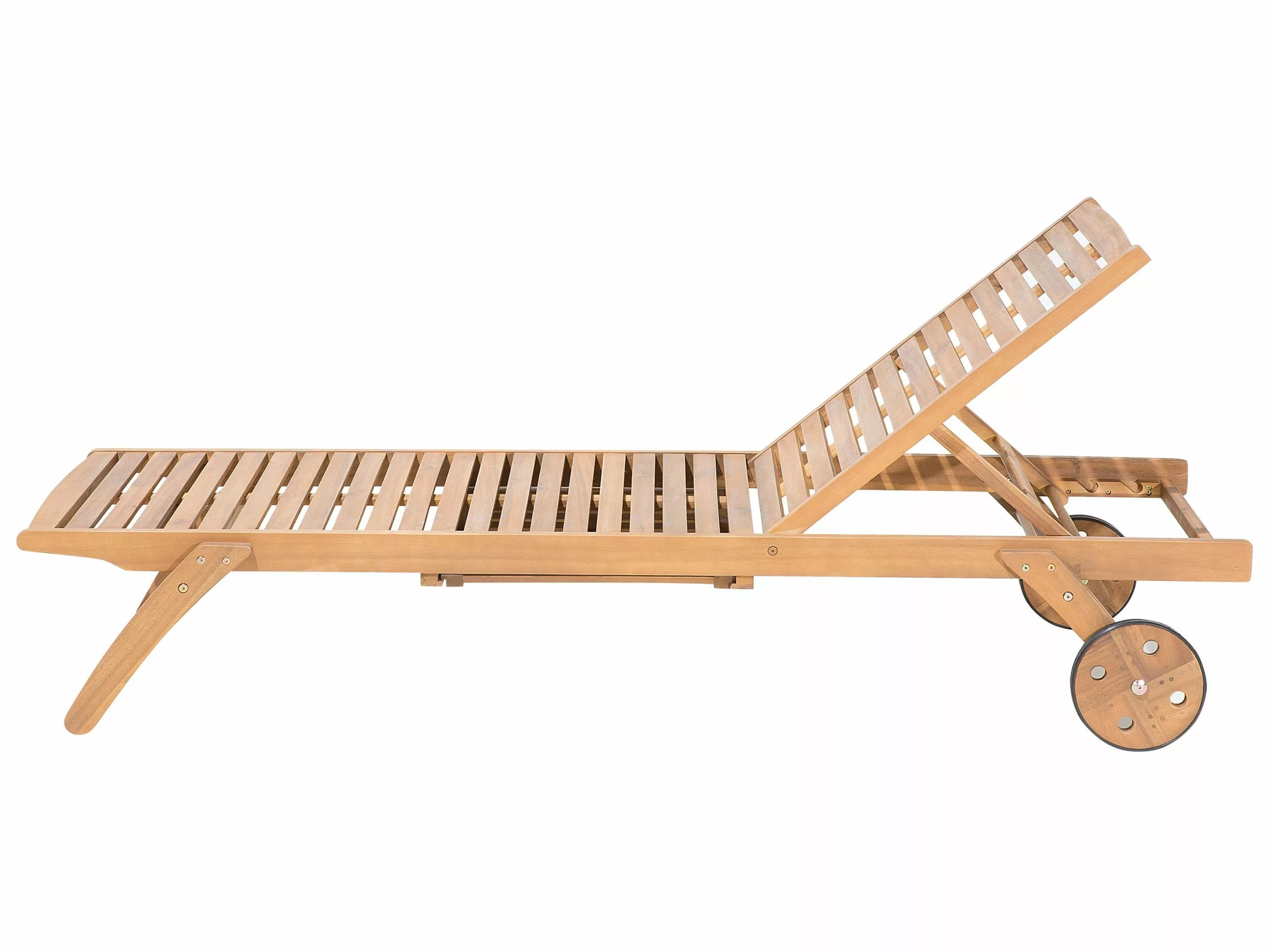 Beliani Ligstoel Acaciahout Grijs CESANA - Afbeelding 9