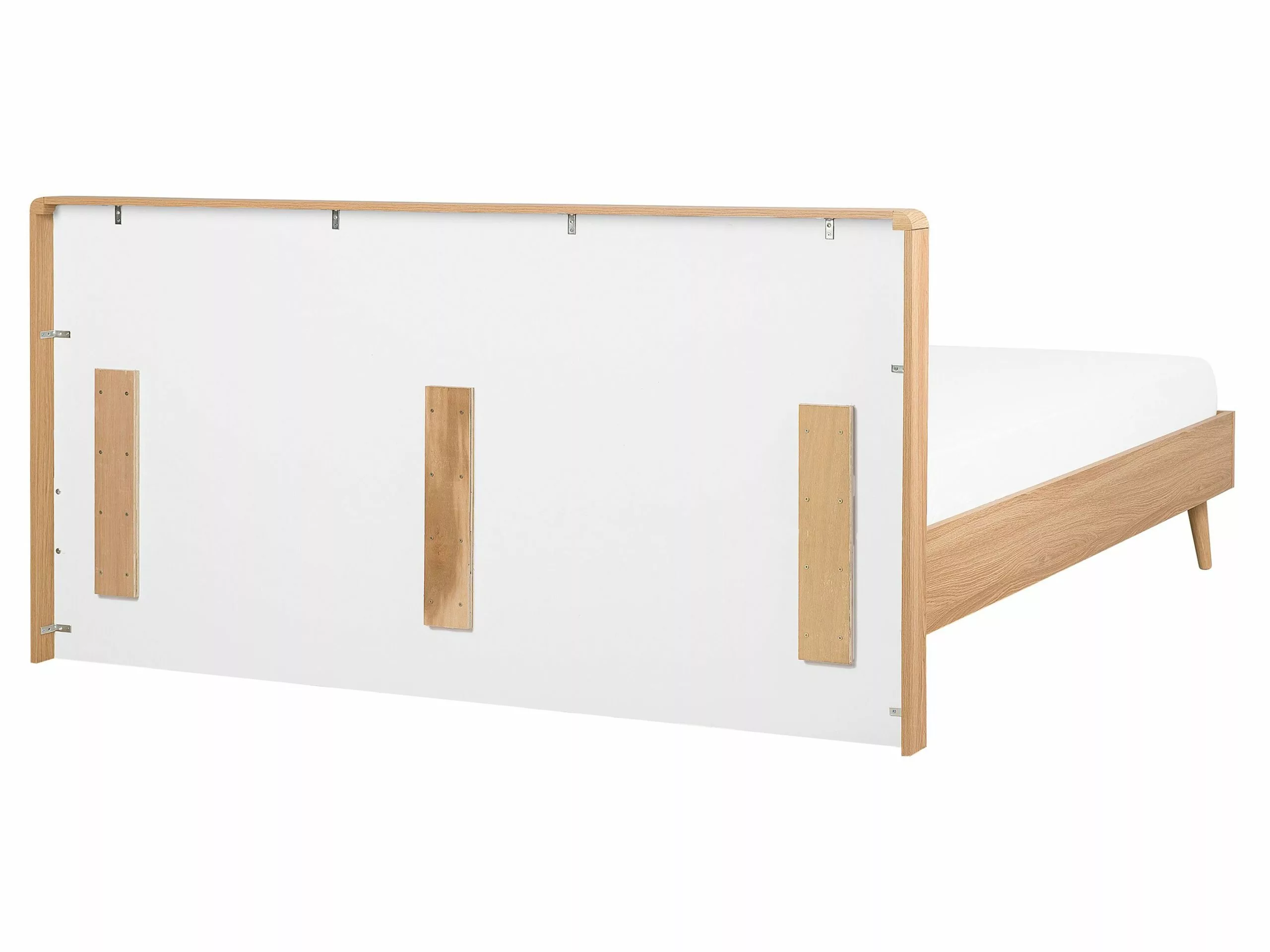 Beliani Bed Hout Lichtbruin In Diverse Formaten SERRIS 7 Beliani Bed Hout Lichtbruin In Diverse Formaten SERRIS - Afbeelding 5