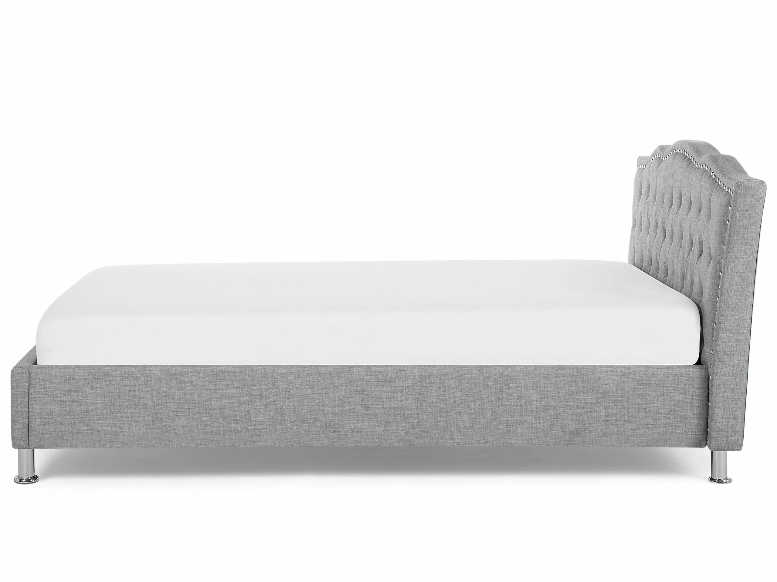 Beliani Bed Stof Grijs In Diverse Formaten METZ - Afbeelding 4