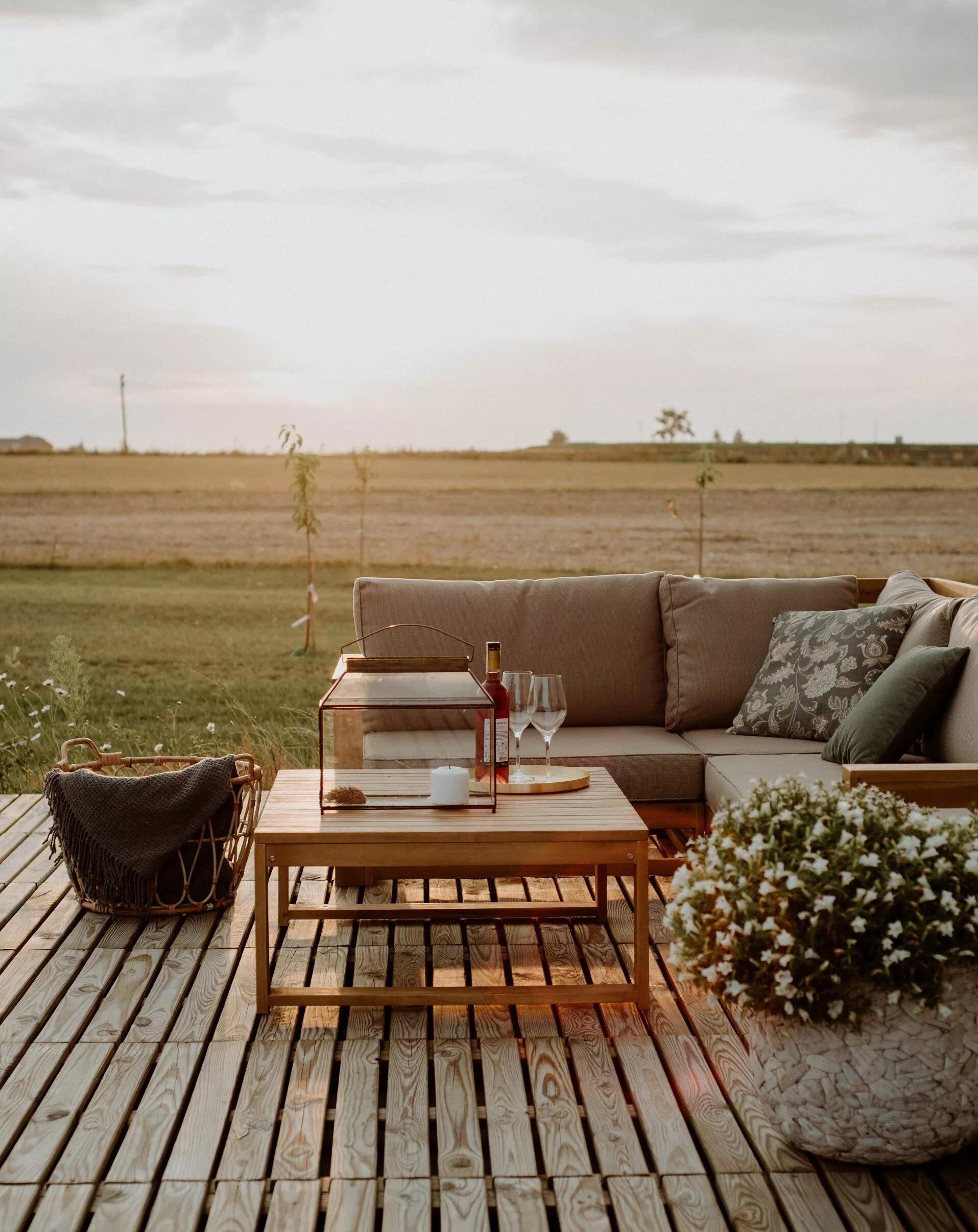 Beliani Loungeset 5-zits Acaciahout Bruin TIMOR - Afbeelding 4