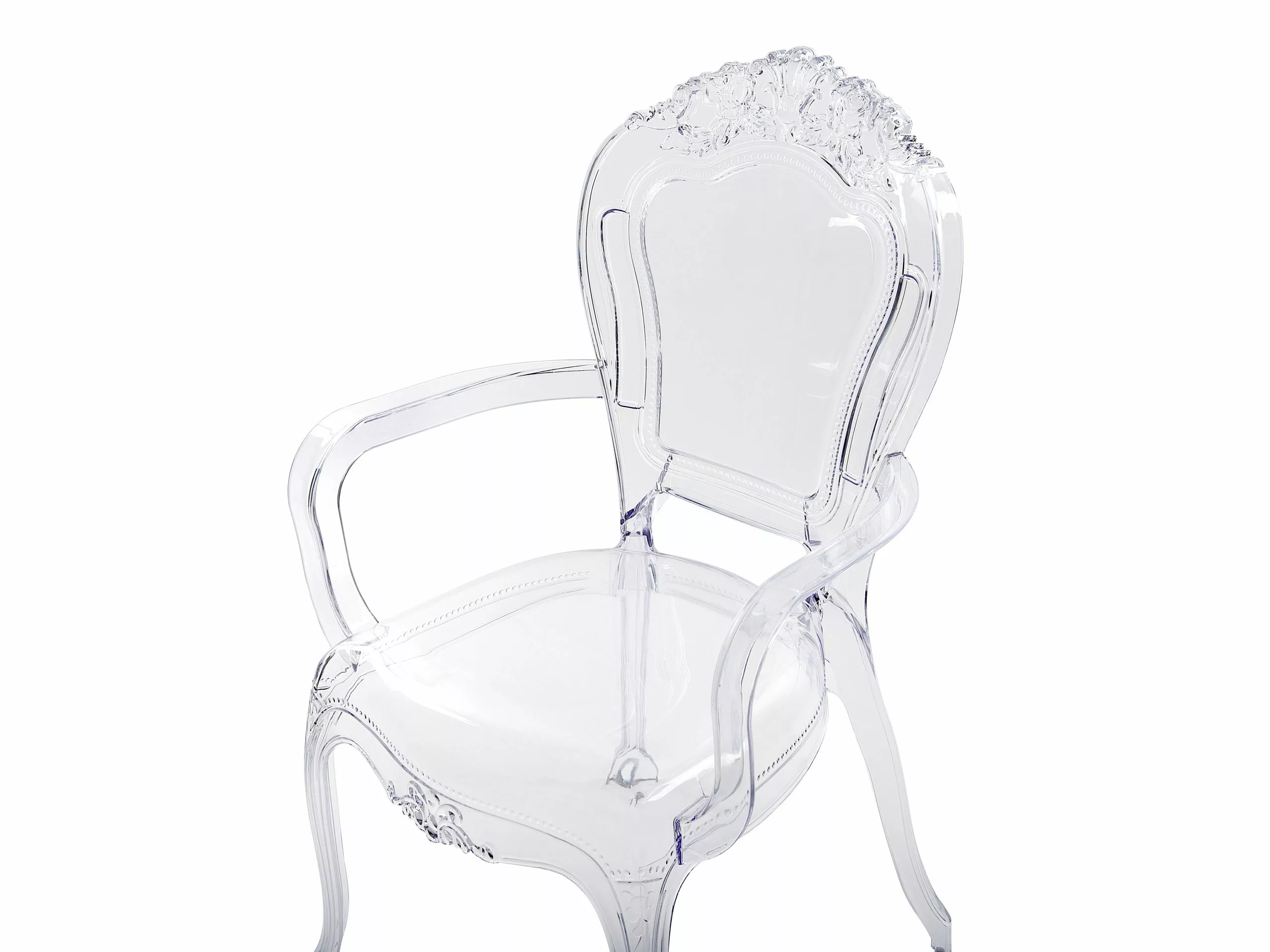 Beliani Eetkamerstoel Set Van 2 Kunststof Transparant VERMONT II - Afbeelding 8