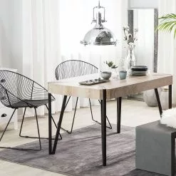 Beliani Eettafel Taupe 130 X 80 Cm CAMBELL -Exporteren Stoelen Winkel undef src sa picid 751604 type color image scaled