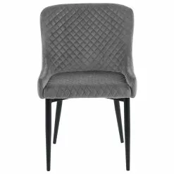 Beliani Eetkamerstoel Set Van 2 Fluweel Grijs SOLANO -Exporteren Stoelen Winkel undef src sa picid 752151 type whitesh image scaled