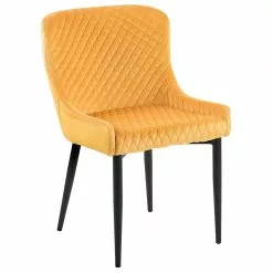 Beliani Eetkamerstoel Set Van 2 Fluweel Geel SOLANO -Exporteren Stoelen Winkel undef src sa picid 752192 type whitesh image scaled
