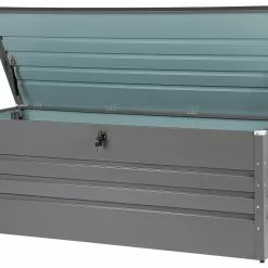 Beliani Kussenbox Staal Grijs CEBROSA L