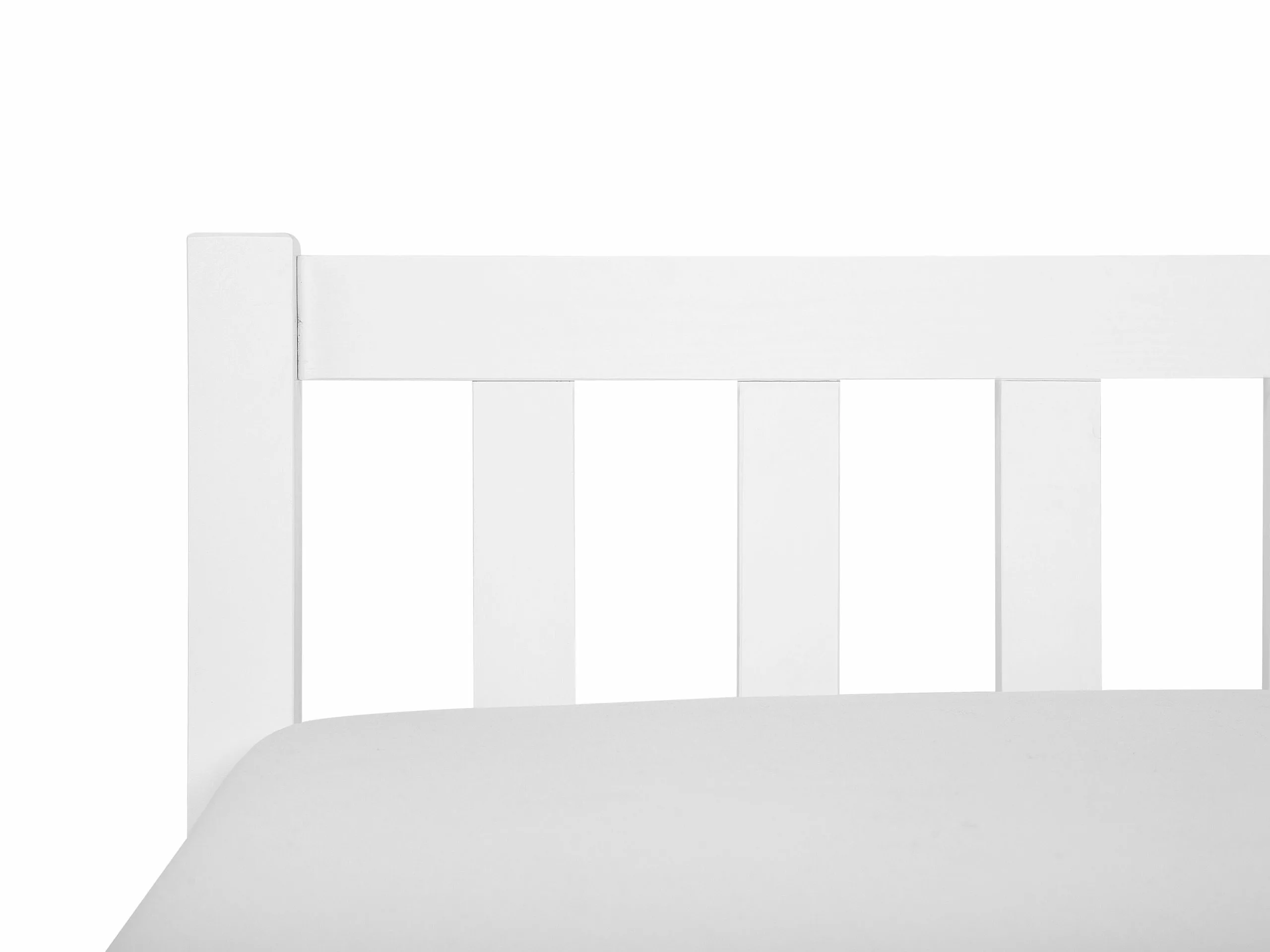 Beliani Bed Hout Wit 90 X 200 Cm FLORAC 8 Beliani Bed Hout Wit 90 X 200 Cm FLORAC - Afbeelding 6