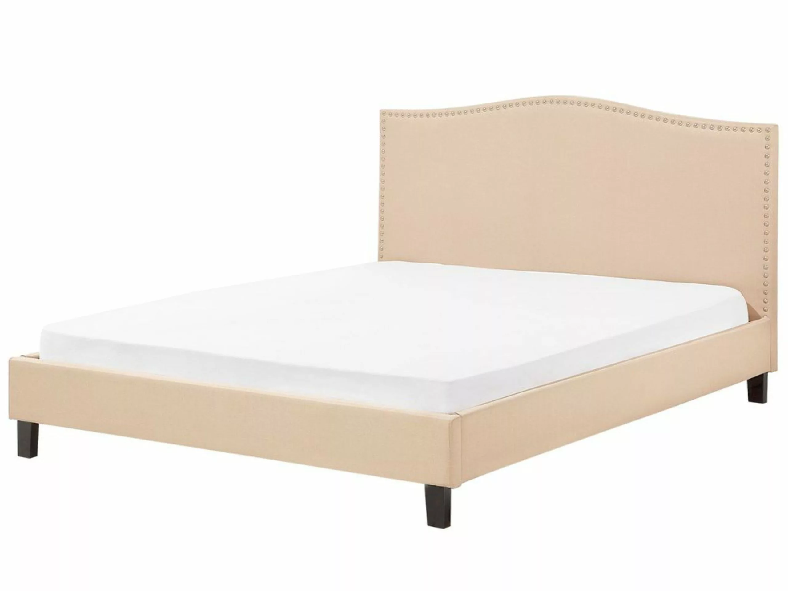 Beliani Bed Stof Beige In Diverse Formaten MONTPELLIER 3 Beliani Bed Stof Beige In Diverse Formaten MONTPELLIER