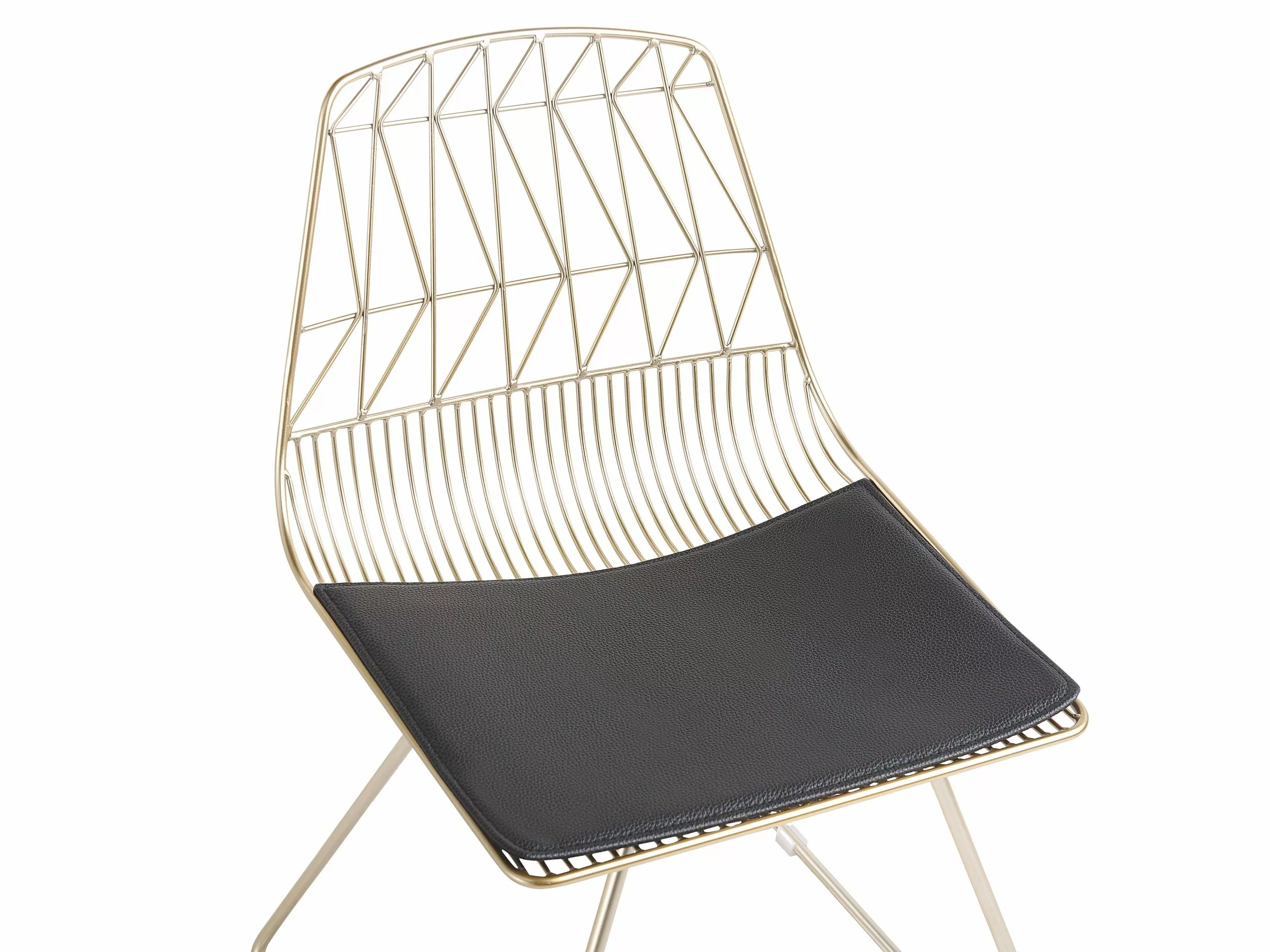 Beliani Eetkamerstoel Set Van 2 Metaal Goud HARLAN - Afbeelding 8