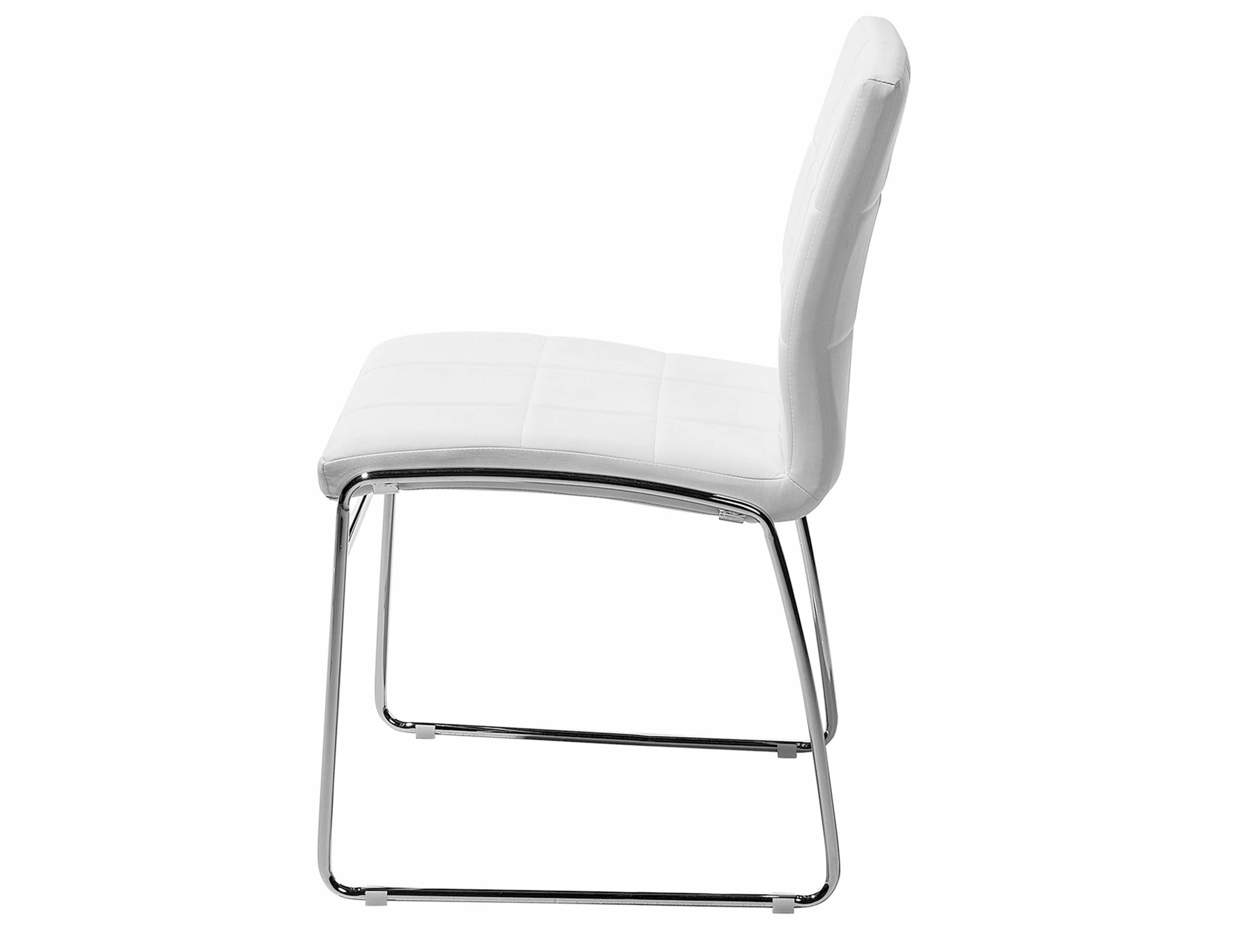 Beliani Eetkamerstoel Set Van 2 Kunstleer Wit KIRON - Afbeelding 4