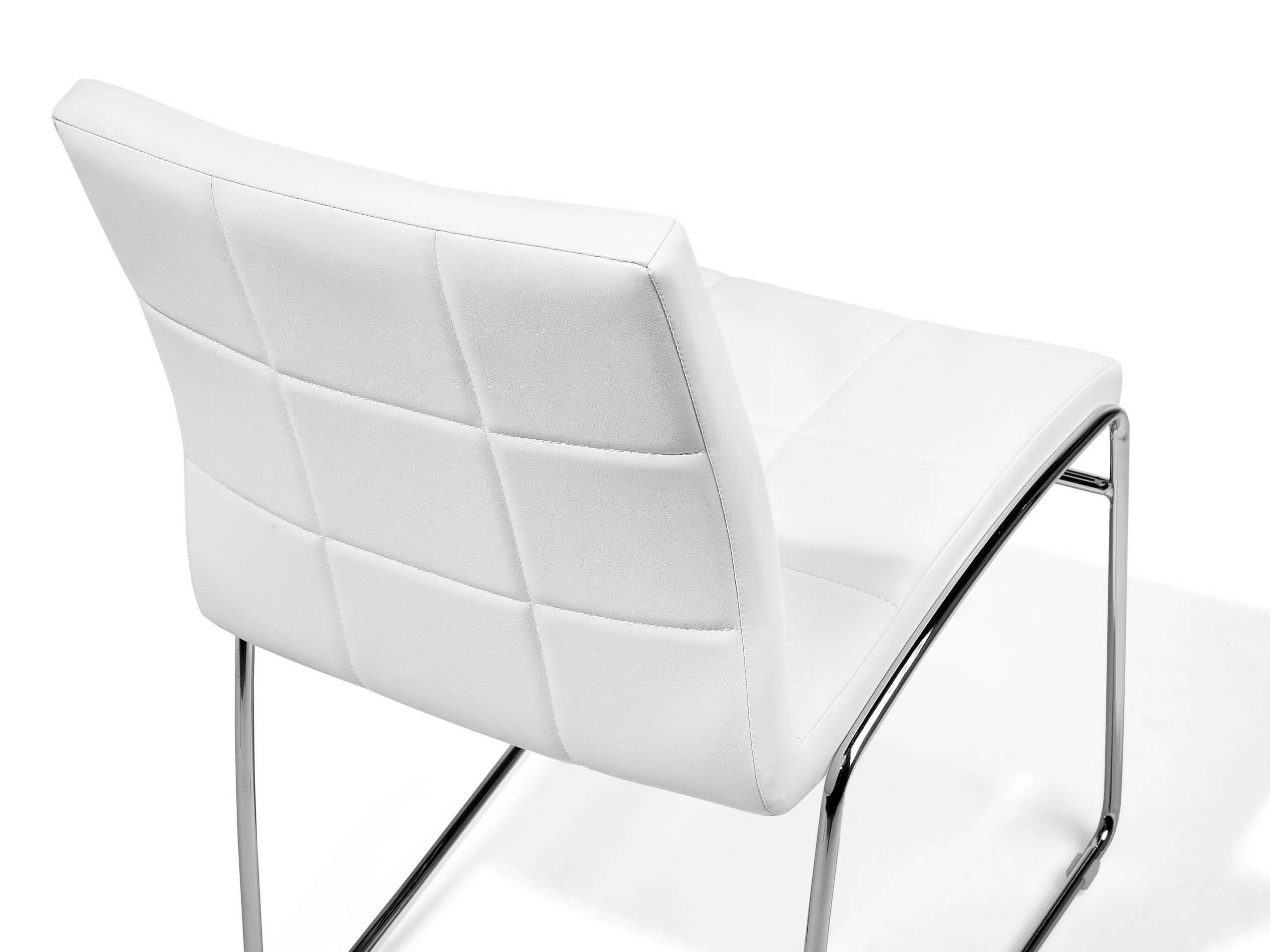 Beliani Eetkamerstoel Set Van 2 Kunstleer Wit KIRON - Afbeelding 7