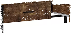 Beliani Sidetable Met 2 Laden Bruin/zwart AYDEN - Afbeelding 3