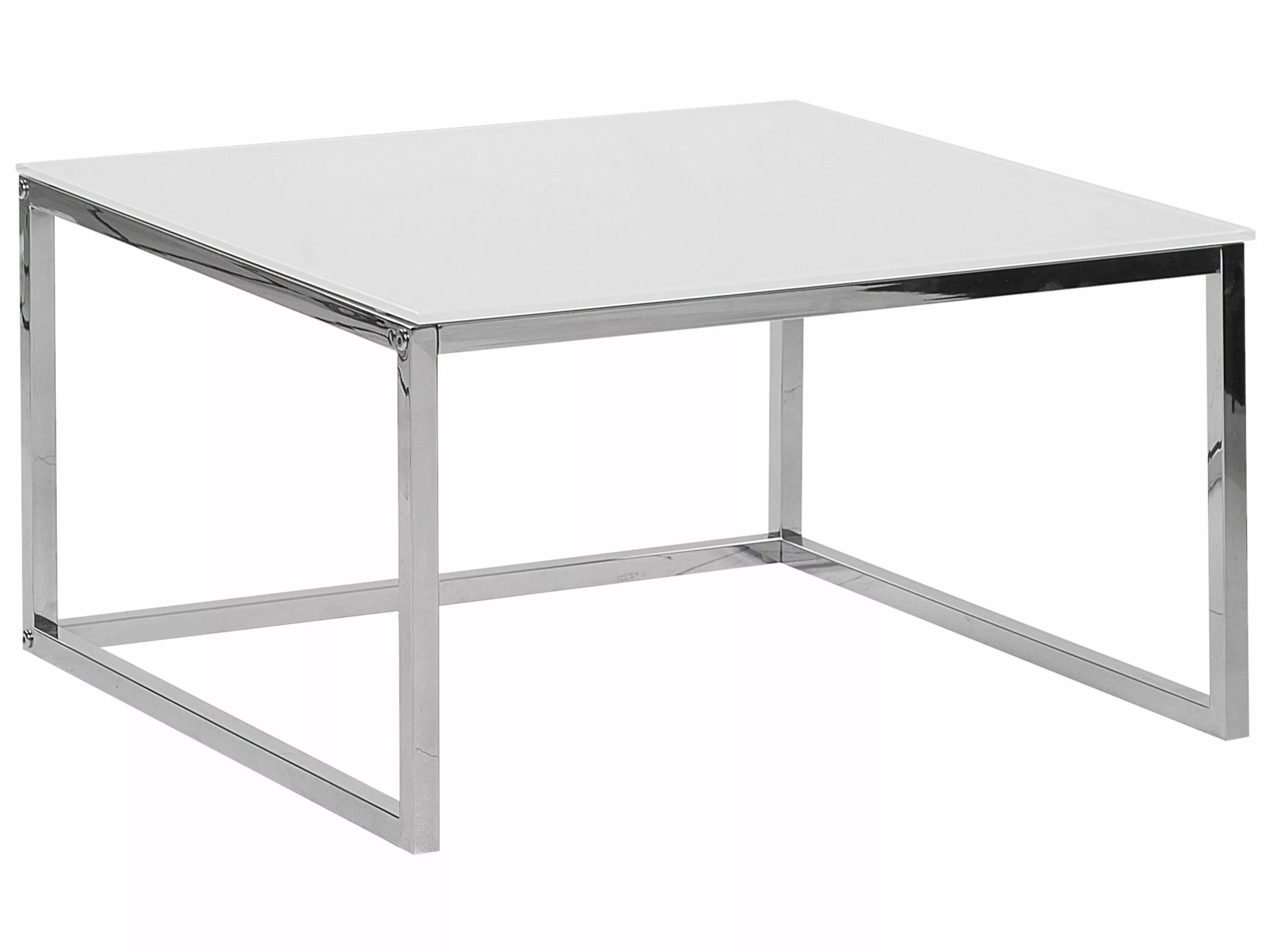 Beliani Salontafel Set Van 2 Wit/zilver BREA 7 Beliani Salontafel Set Van 2 Wit/zilver BREA - Afbeelding 5
