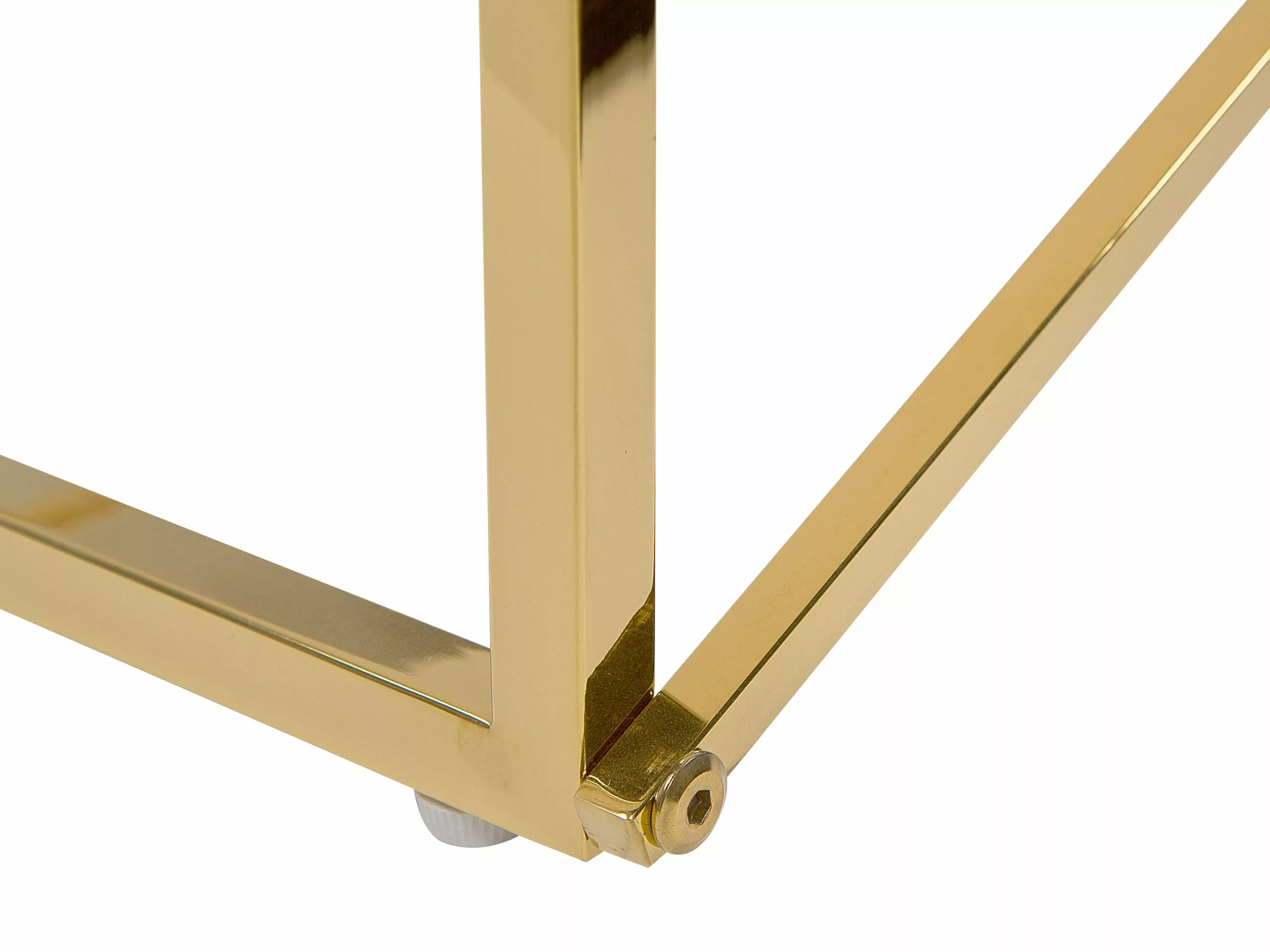 Beliani Salontafel Marmerlook Wit/goud EMPORIA 7 Beliani Salontafel Marmerlook Wit/goud EMPORIA - Afbeelding 5