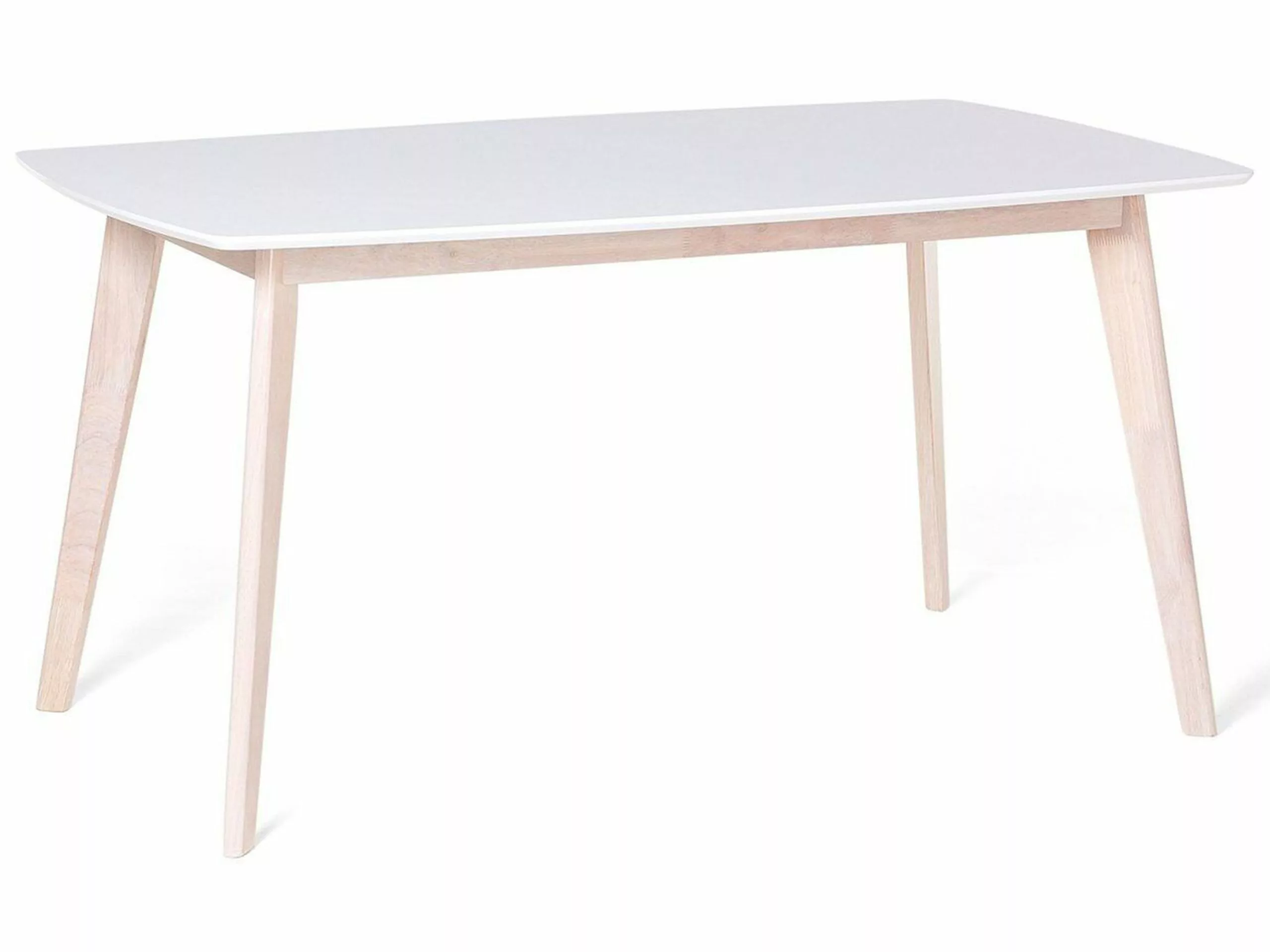 Beliani Eettafel Wit 150 X 90 Cm SANTOS