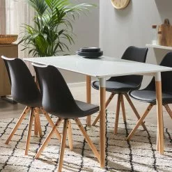 Beliani Eetkamerstoel Set Van 2 Kunststof Zwart DAKOTA II -Exporteren Stoelen Winkel undef src sa picid 759310 type color image scaled