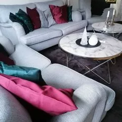 Beliani Bijzettafel Marmerlook Wit/zilver MERIDIAN II -Exporteren Stoelen Winkel undef src sa picid 759878 type whitesh image