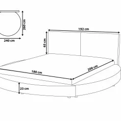 Beliani Bed Leer Wit 180 X 200 Cm LAVAL -Exporteren Stoelen Winkel undef src sa picid 762228 type whitesh image scaled