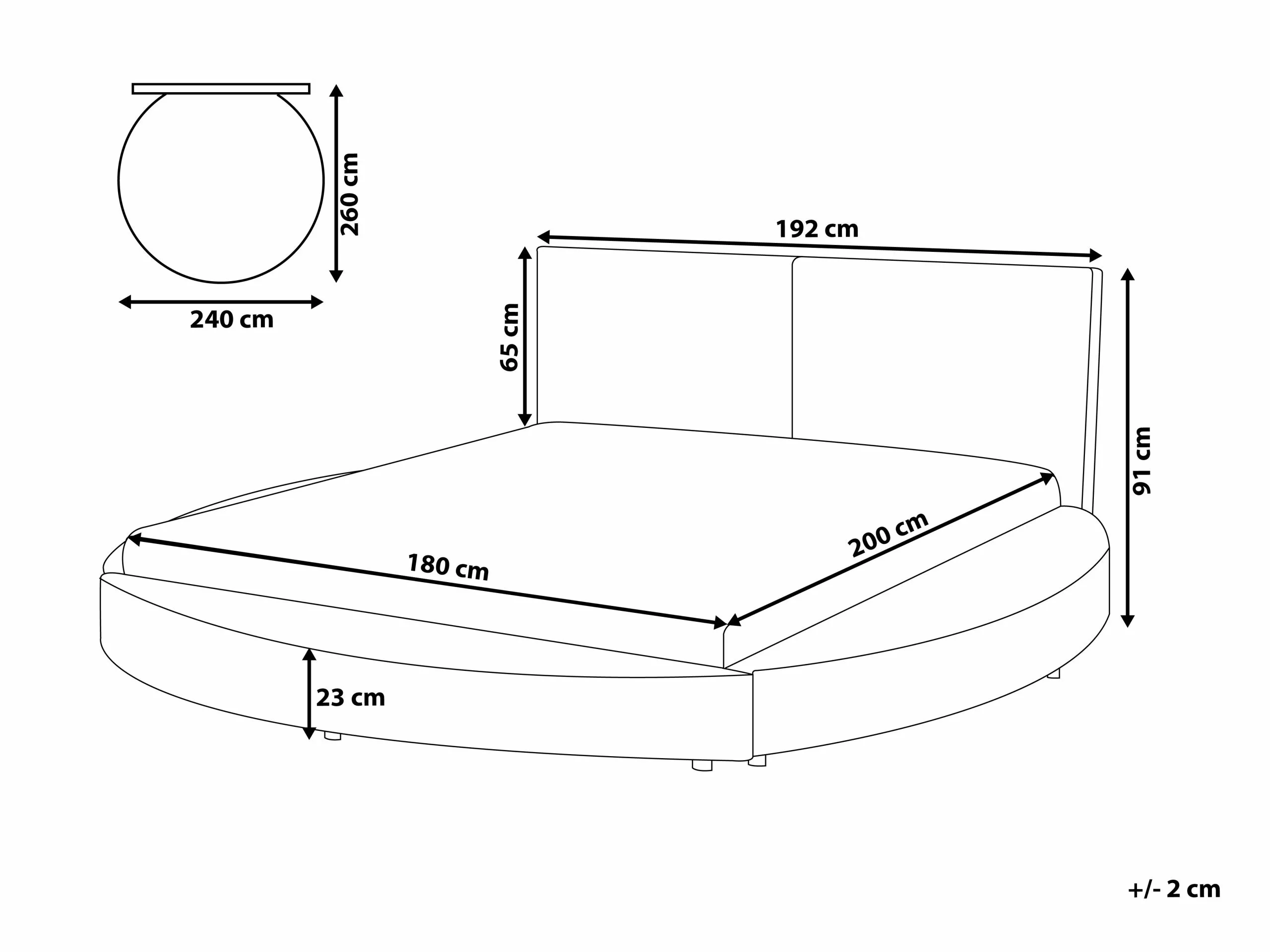 Beliani Bed Leer Wit 180 X 200 Cm LAVAL - Afbeelding 7