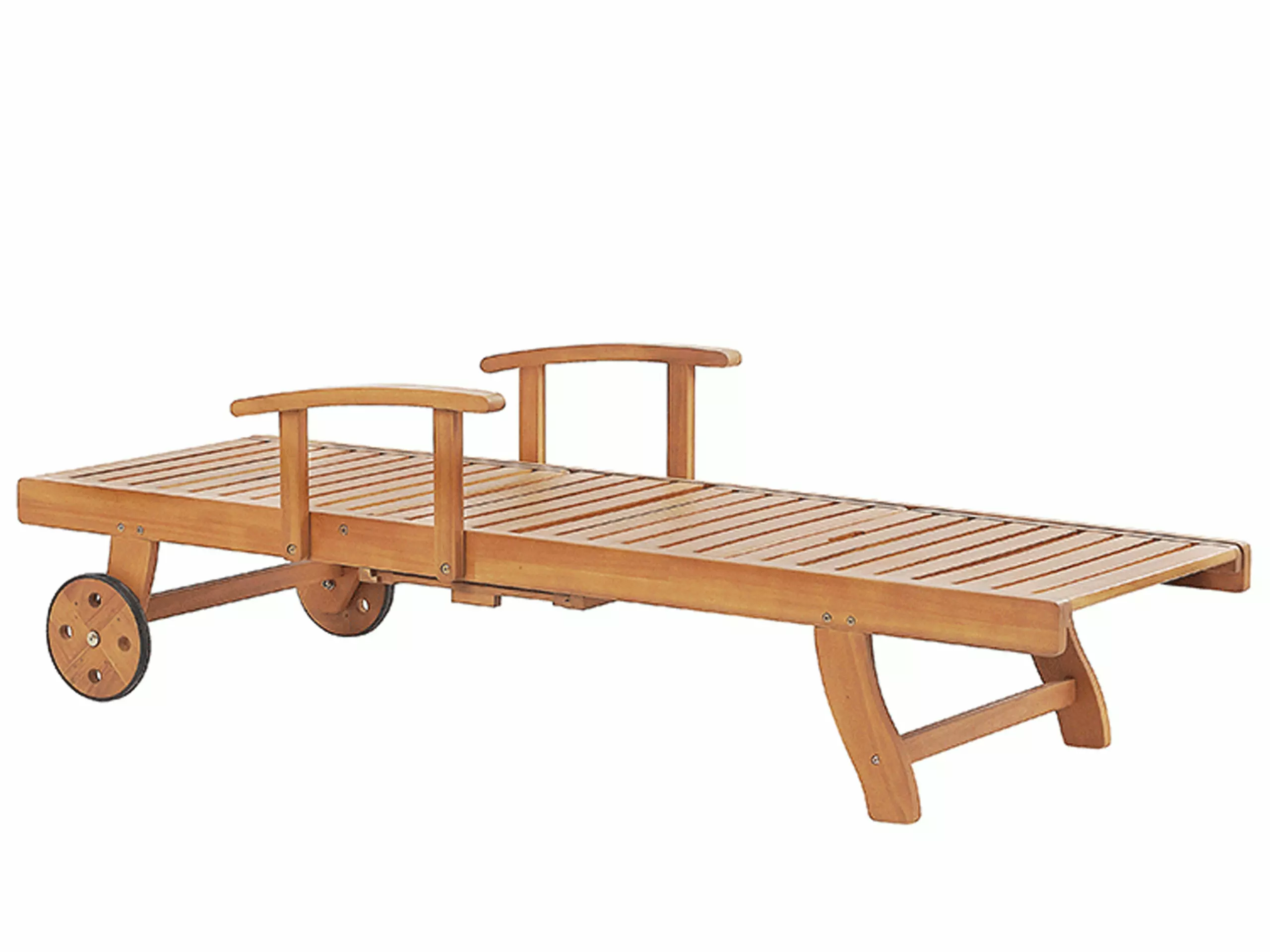 Beliani Ligstoel Hout Terracotta JAVA 7 Beliani Ligstoel Hout Terracotta JAVA - Afbeelding 5