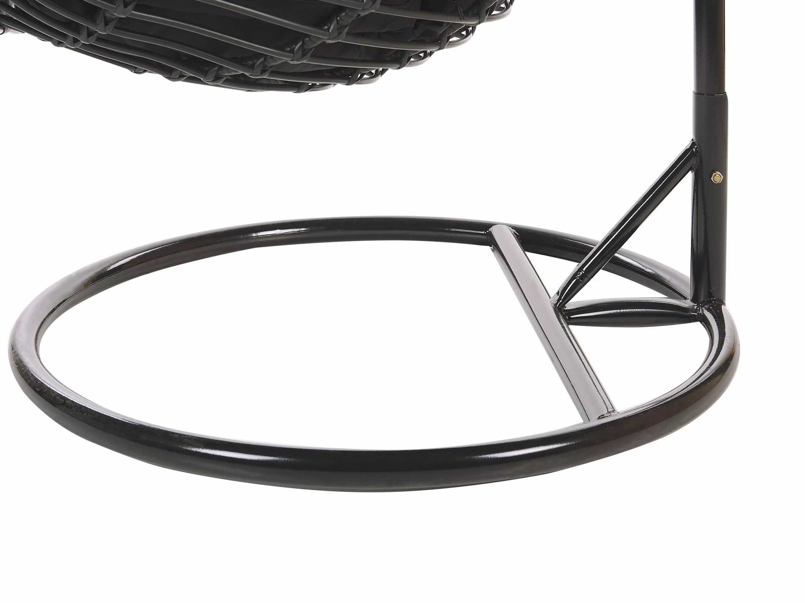 Beliani Hangstoel Met Standaard Rotan Zwart TOLLO - Afbeelding 10