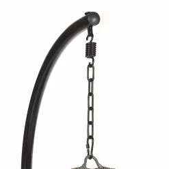 Beliani Hangstoel Met Standaard Rotan Grijs/zwart PINETO -Exporteren Stoelen Winkel undef src sa picid 763850 type whitesh image scaled