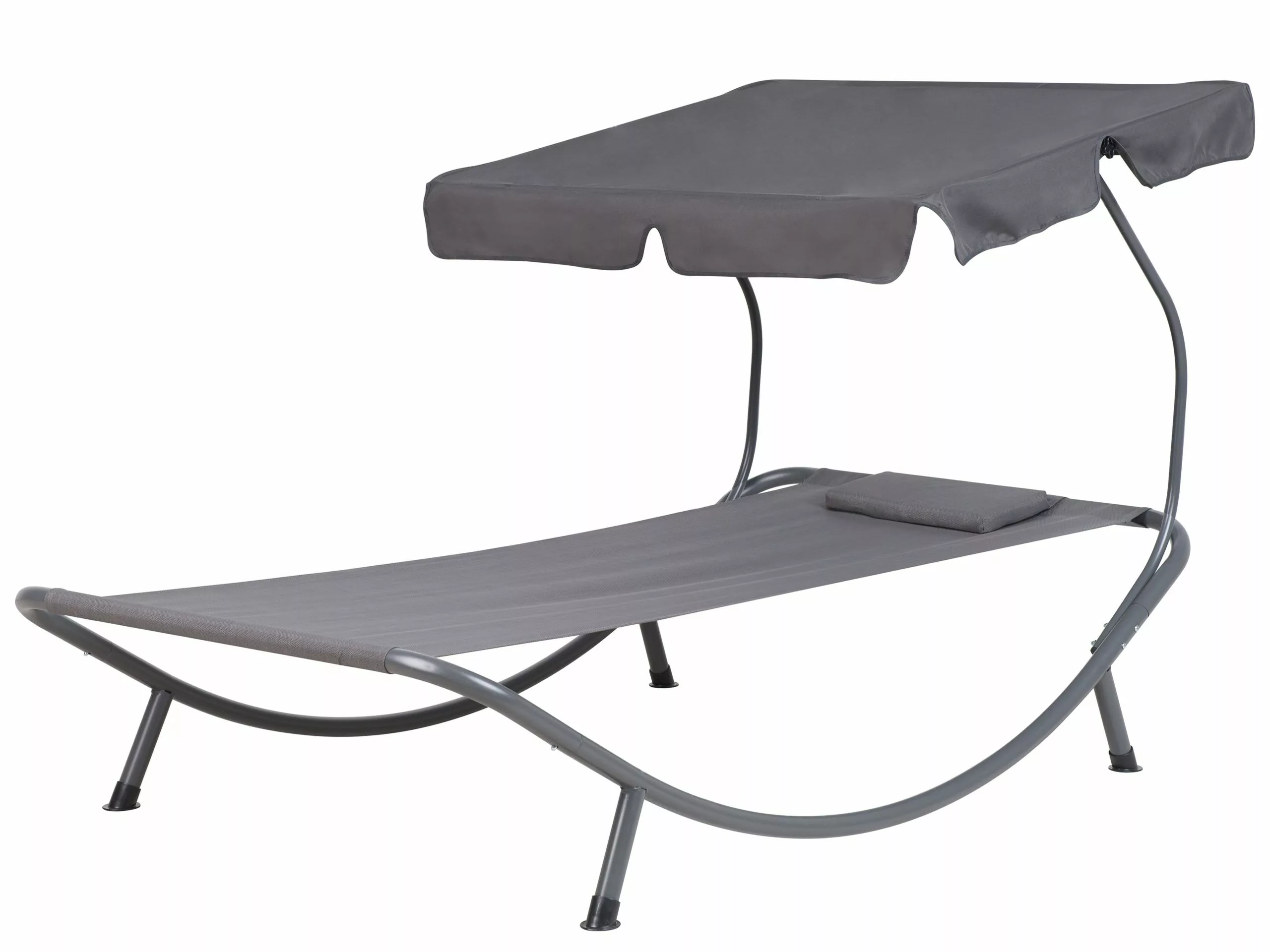 Beliani Ligstoel Staal Grijs TERNO 3 Beliani Ligstoel Staal Grijs TERNO