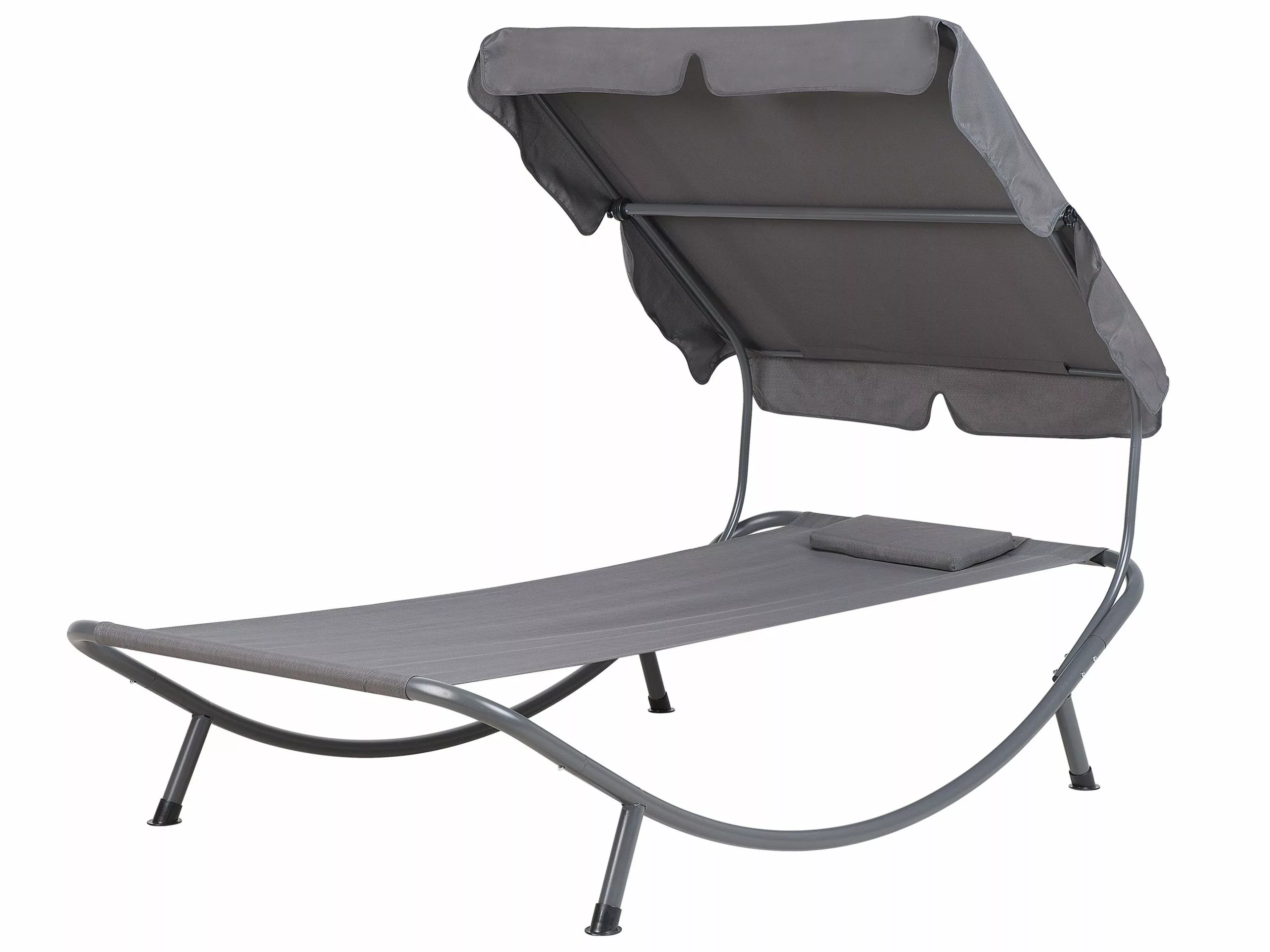 Beliani Ligstoel Staal Grijs TERNO 6 Beliani Ligstoel Staal Grijs TERNO - Afbeelding 4