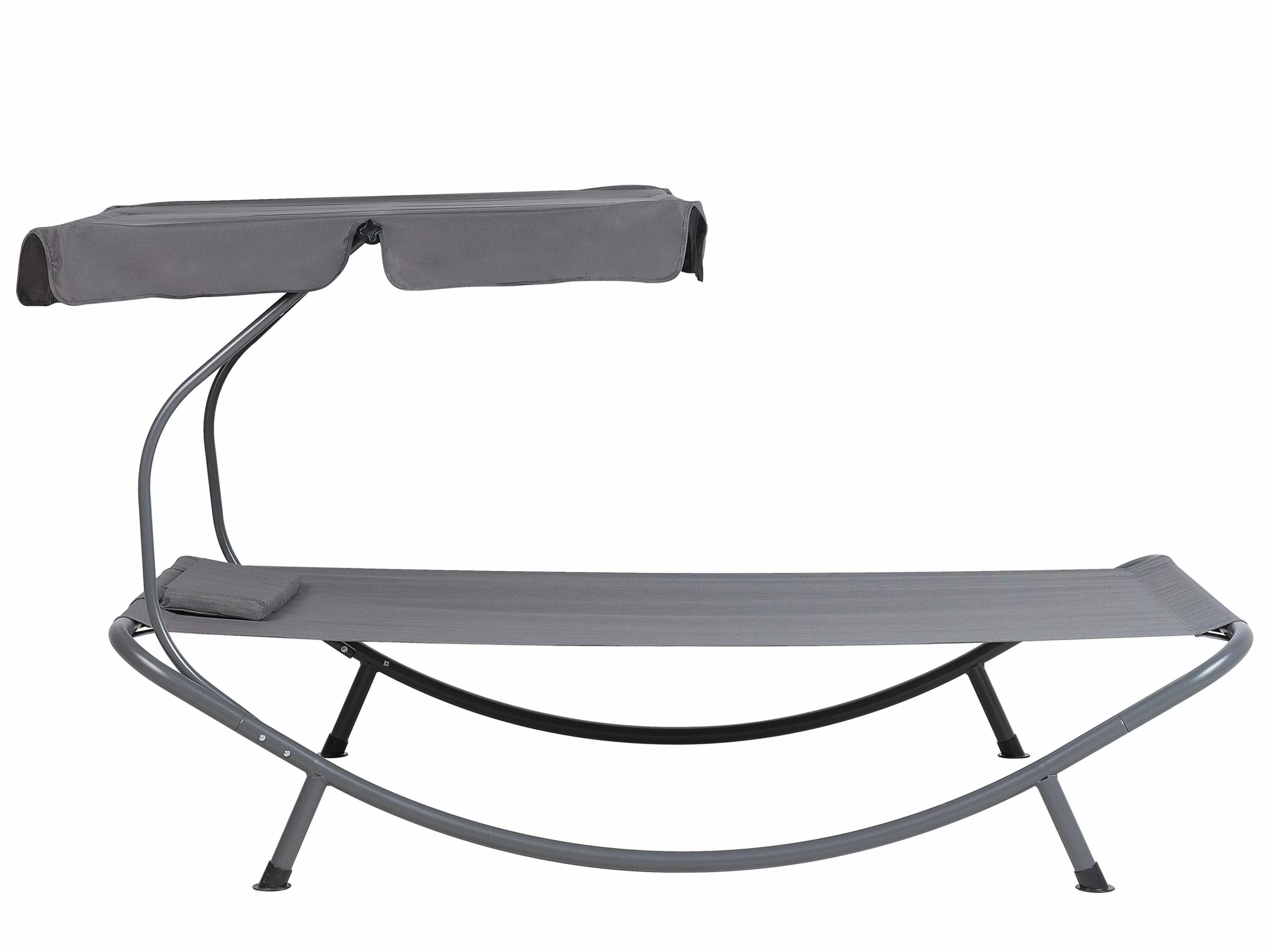 Beliani Ligstoel Staal Grijs TERNO 9 Beliani Ligstoel Staal Grijs TERNO - Afbeelding 7