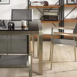 Beliani Tuinset 6-zits Glas Wit/zwart GROSSETO 17 Beliani Tuinset 6-zits Glas Wit/zwart GROSSETO -Exporteren Stoelen Winkel undef src sa picid 764117 type whitesh image scaled