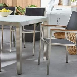 Beliani Tuinset 6-zits Glas Wit/zwart GROSSETO 18 Beliani Tuinset 6-zits Glas Wit/zwart GROSSETO -Exporteren Stoelen Winkel undef src sa picid 764118 type whitesh image scaled