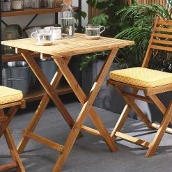 Beliani Balkonset Acaciahout Lichtbruin/geel FIJI 14 Beliani Balkonset Acaciahout Lichtbruin/geel FIJI -Exporteren Stoelen Winkel undef src sa picid 764407 type whitesh image scaled