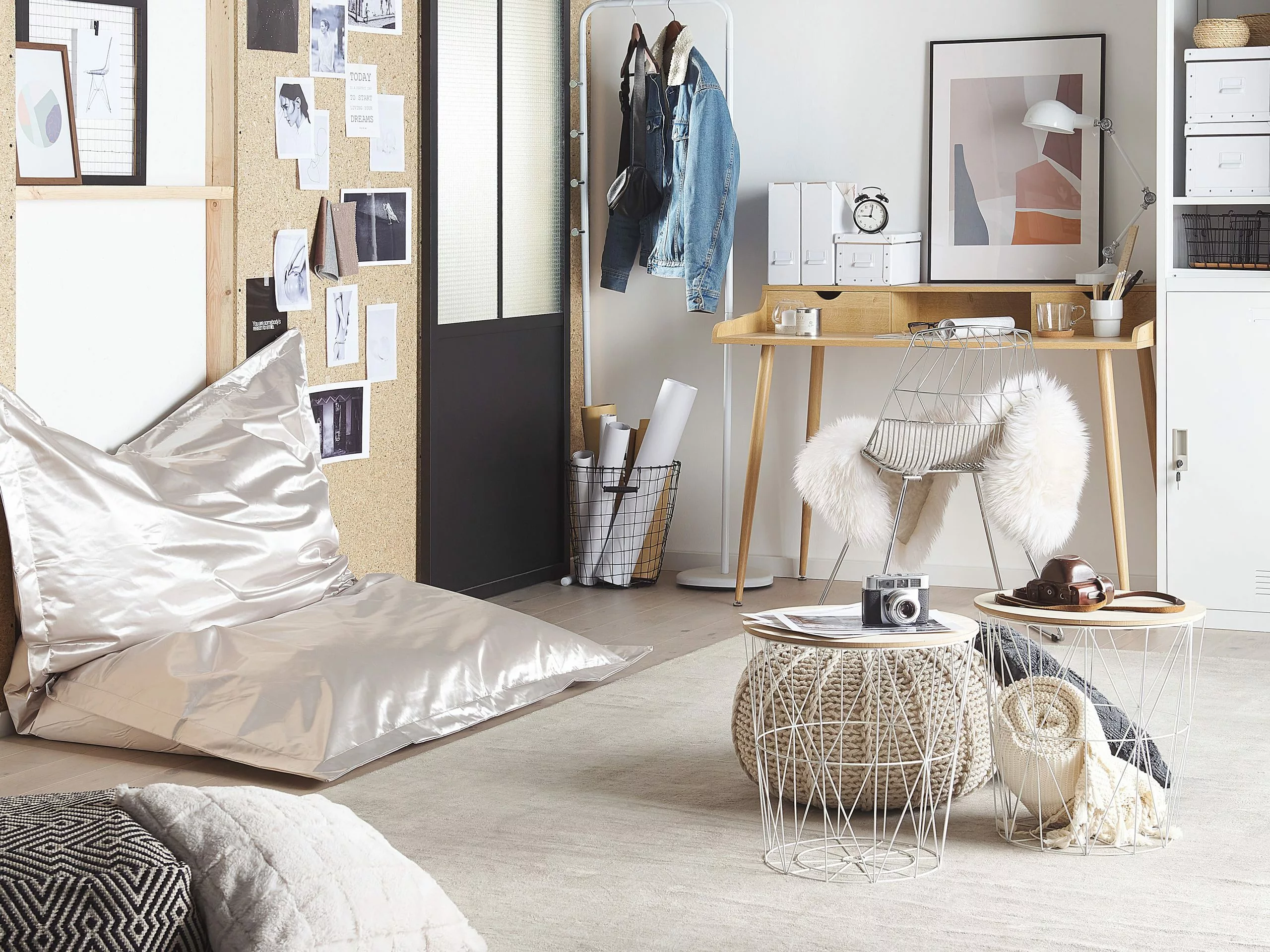 Beliani Eetkamerstoel Set Van 2 Metaal Zilver HARLAN - Afbeelding 3