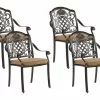Beliani Tuinstoel Set Van 4 Aluminium Bruin SALENTO -Exporteren Stoelen Winkel undef src sa picid 765560 type whitesh image