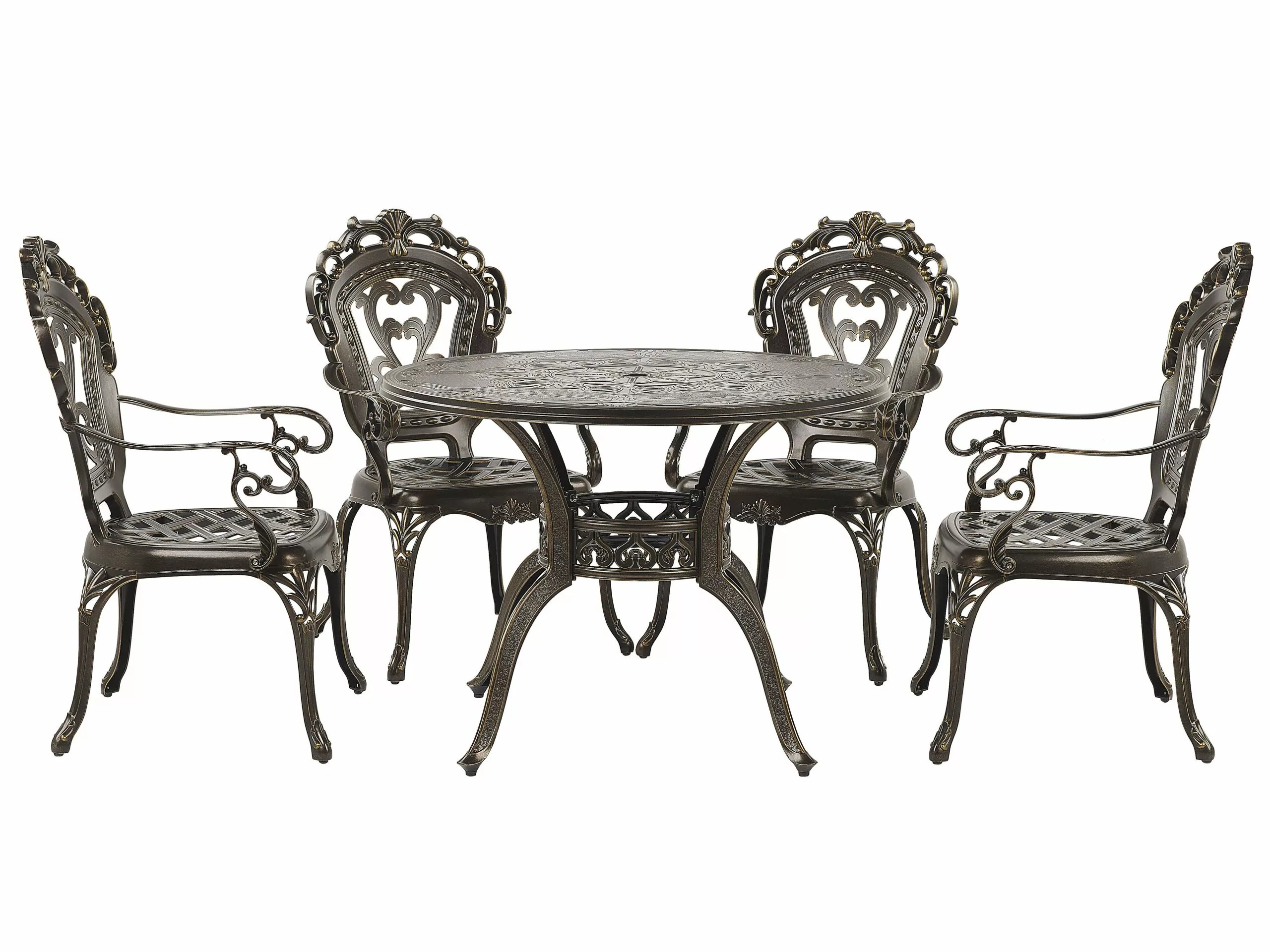 Beliani Tuinset Aluminium Bruin SAPRI 5 Beliani Tuinset Aluminium Bruin SAPRI - Afbeelding 3