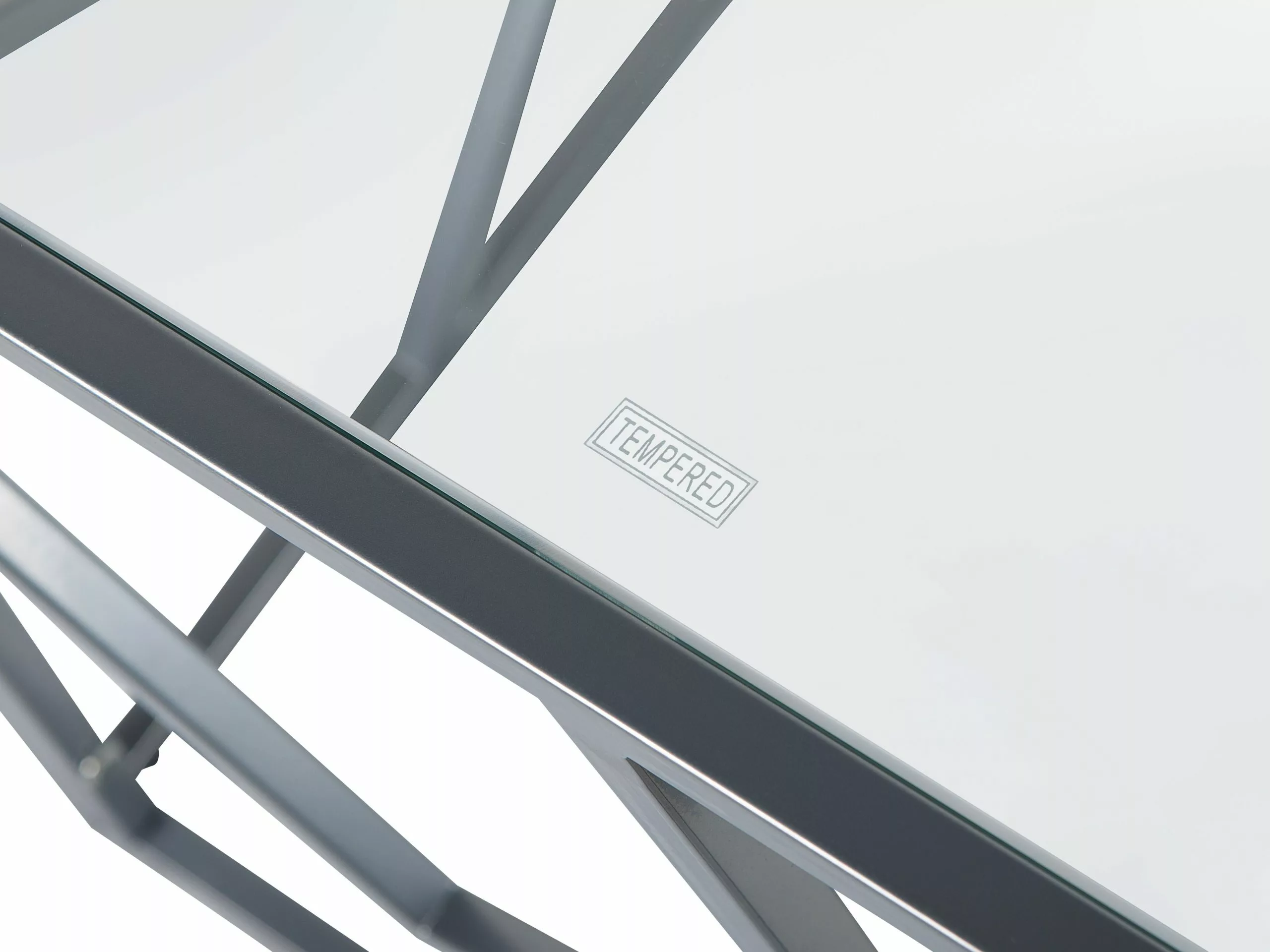 Beliani Bijzettafel Glas/zilver ORLAND - Afbeelding 6