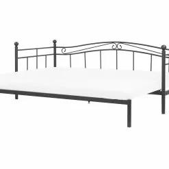 Beliani Bedbank Metaal Zwart 80 X 200 Cm TULLE