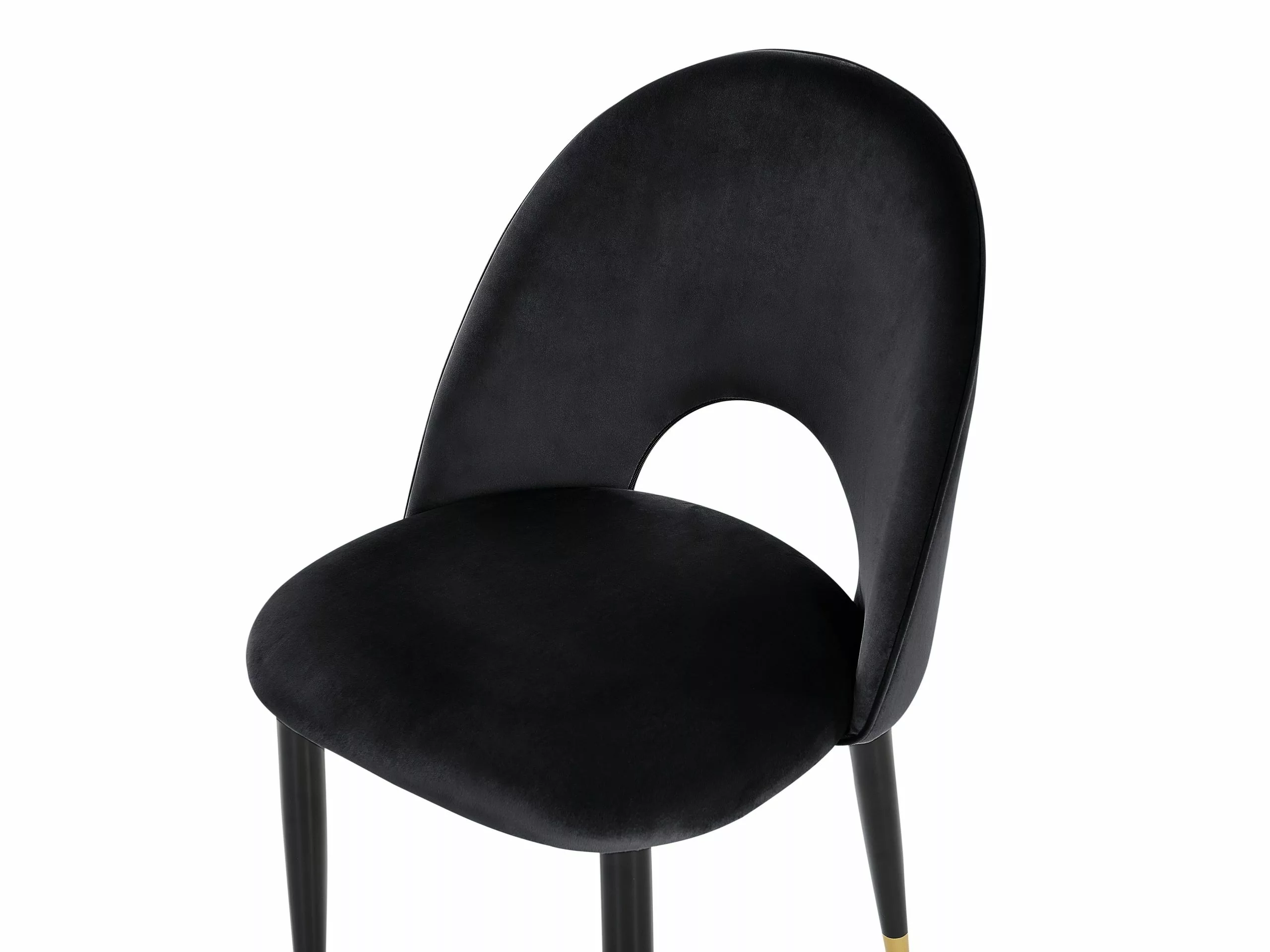 Beliani Eetkamerstoel Set Van 2 Fluweel Zwart MAGALIA 12 Beliani Eetkamerstoel Set Van 2 Fluweel Zwart MAGALIA - Afbeelding 10